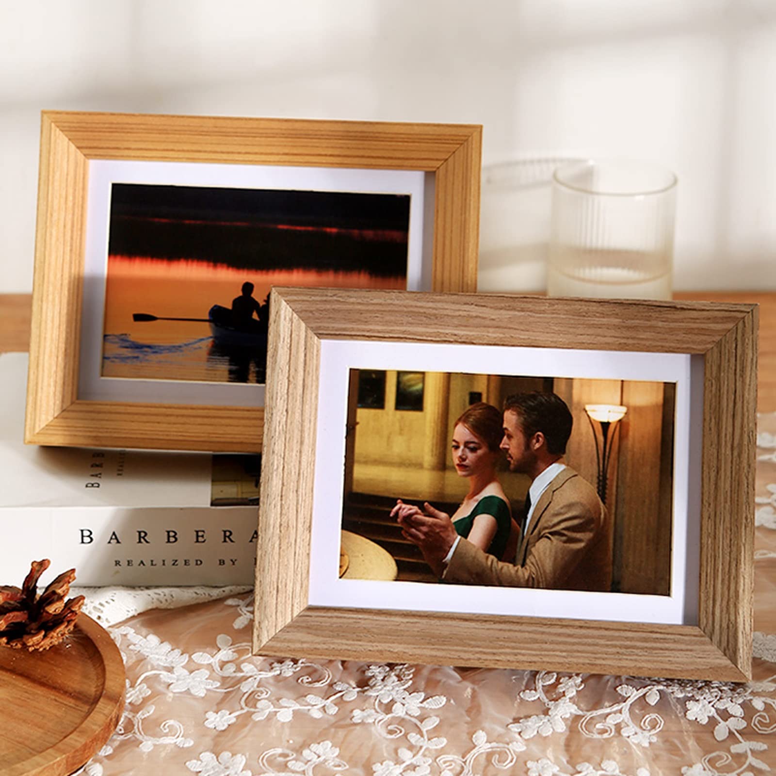 Wooden Photo Frame - Wall Mounted & Desktop Display for Home Decor, Commemorative Picture Frame - Perfect for Living Room, Bedroom & Office Decorations