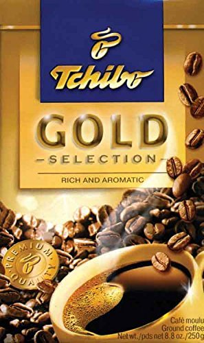 Tchibo Gold Selection Premium Ground Coffee - 8.8 Oz (Pack of 4) - Rich Aroma & Smooth Taste - Perfect for Home Brewing, Office Use & Gifts