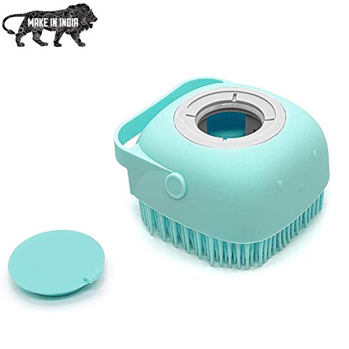 Praxon Silicone Body Bath Brush with Soap Dispenser - Soft Massage Head for Shampoo & Scalp - Exfoliating Shower Brush for Skin Cleansing - Perfect for Home Spa, Relaxing Bath & Gentle Exfoliation