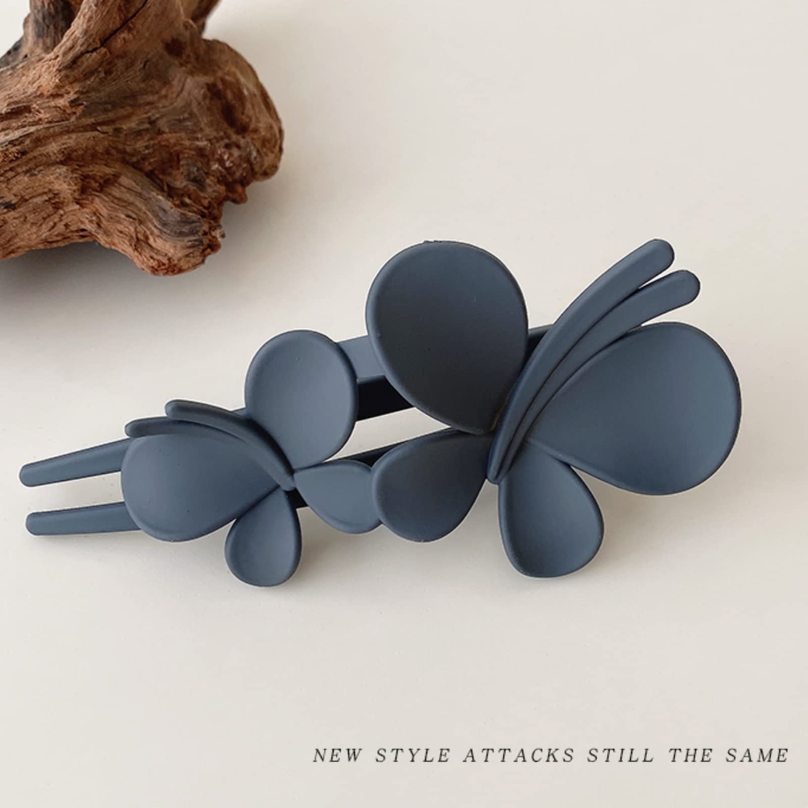 Butterfly Hair Clips for Women - Large Matte Duck Beak Hair Clips & Crocodile Hair Pins for Women & Girls (4-Pack) - Perfect for Updos, Ponytails & Everyday Hairstyles