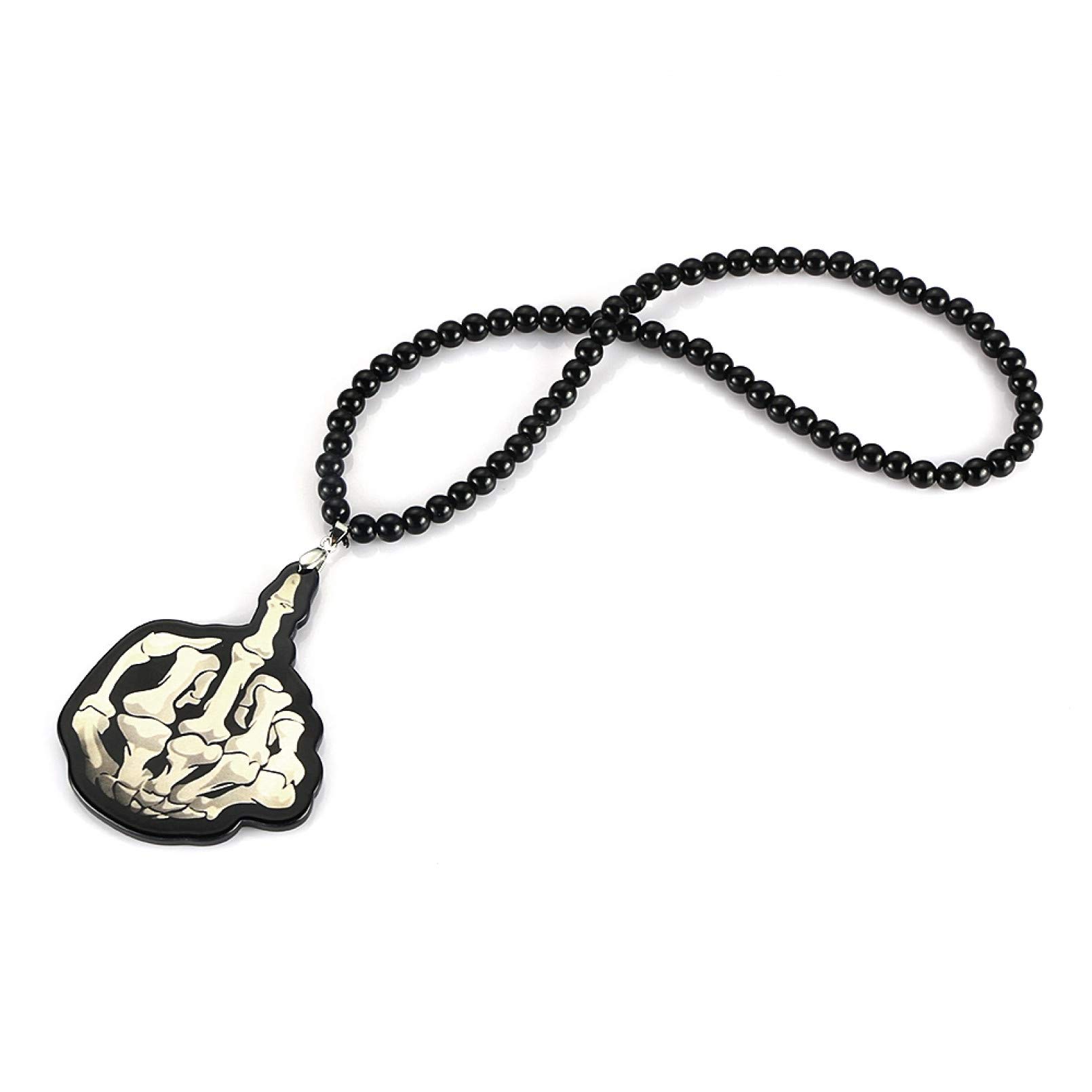 FJKWLC Car Rear View Mirror Pendant - Acrylic Skeleton Hand Bones Charm Hanging Ornament for Mirror Trim - Perfect Car Accessory Gift for Halloween & Gothic Style Lovers
