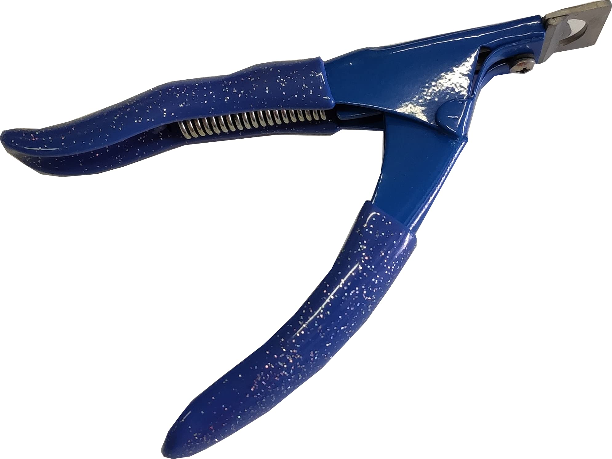 Professional Guillotine Blue Nail Clipper for False Nails & Acrylic Tips - Precise Cutting Tool for Salon & Home Manicures
