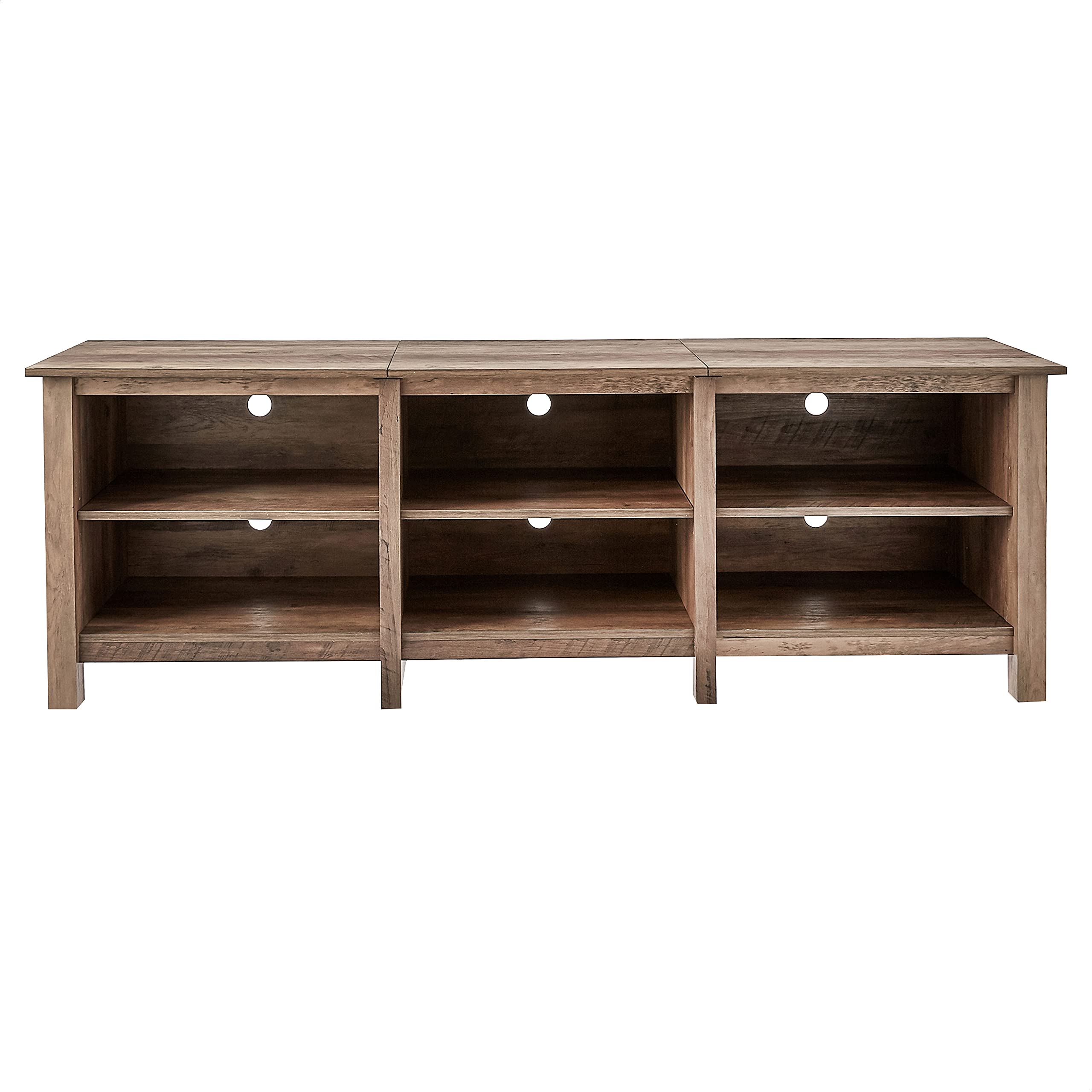 Rustic Oak TV Stand 70 Inch - Modern Entertainment Center with Storage for Living Room, Bedroom & Home Theater | ROCKPOINT Media Console