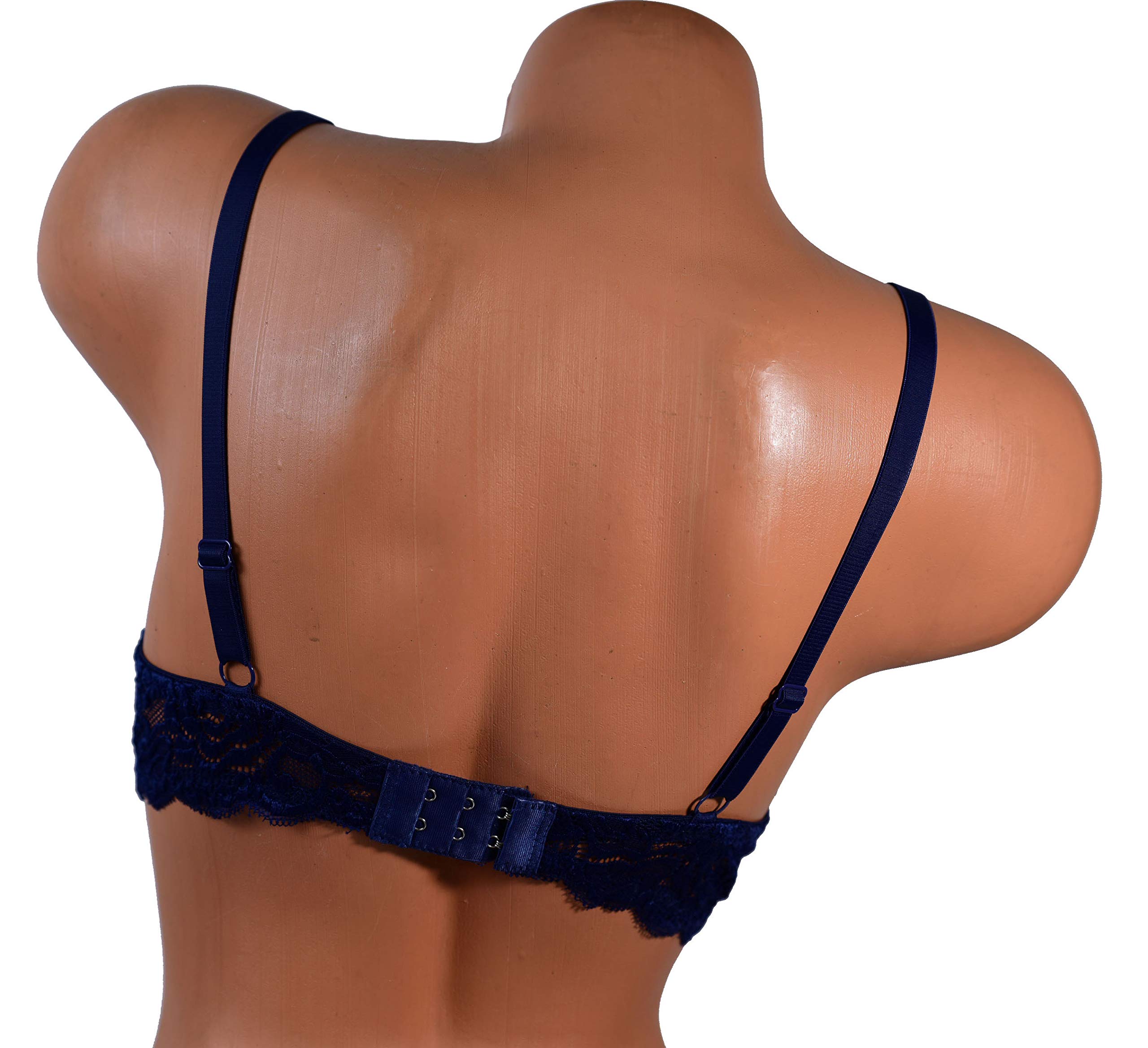 6 Pack Women's Double Pushup Lace Bras - B Cup & C Cup for Everyday Comfort & Sexy Look | Perfect for Date Night, Workout & Special Occasions