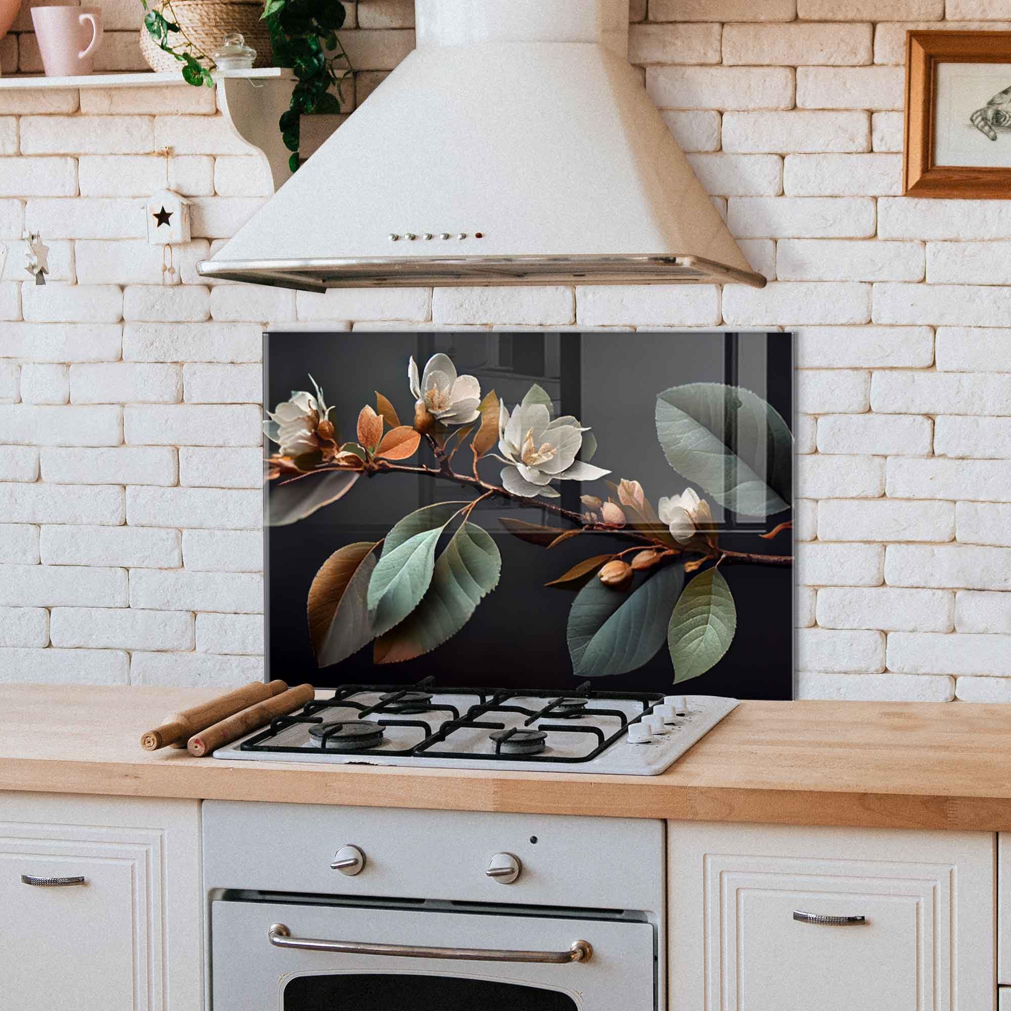 Premium Tempered Glass Kitchen Backsplash - 30x20