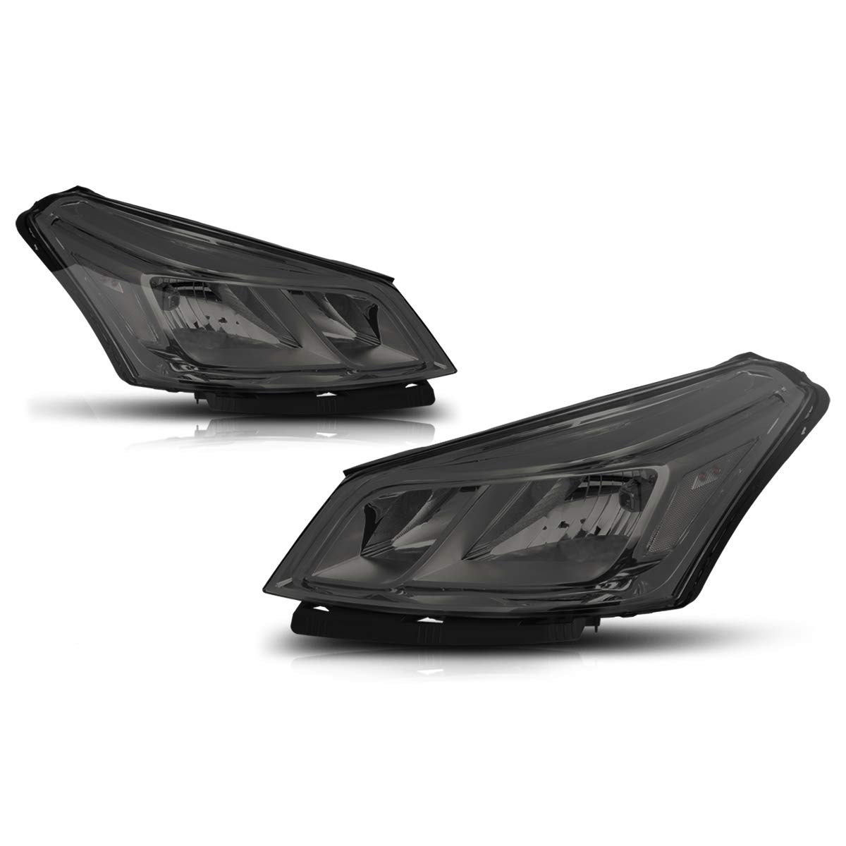 PM PERFORMOTOR Headlight Assembly Compatible with Chevy Traverse 2013-2017 - OE Replacement Smoked Lens Clear Corner Headlamps for Improved Night Visibility & Style Upgrade