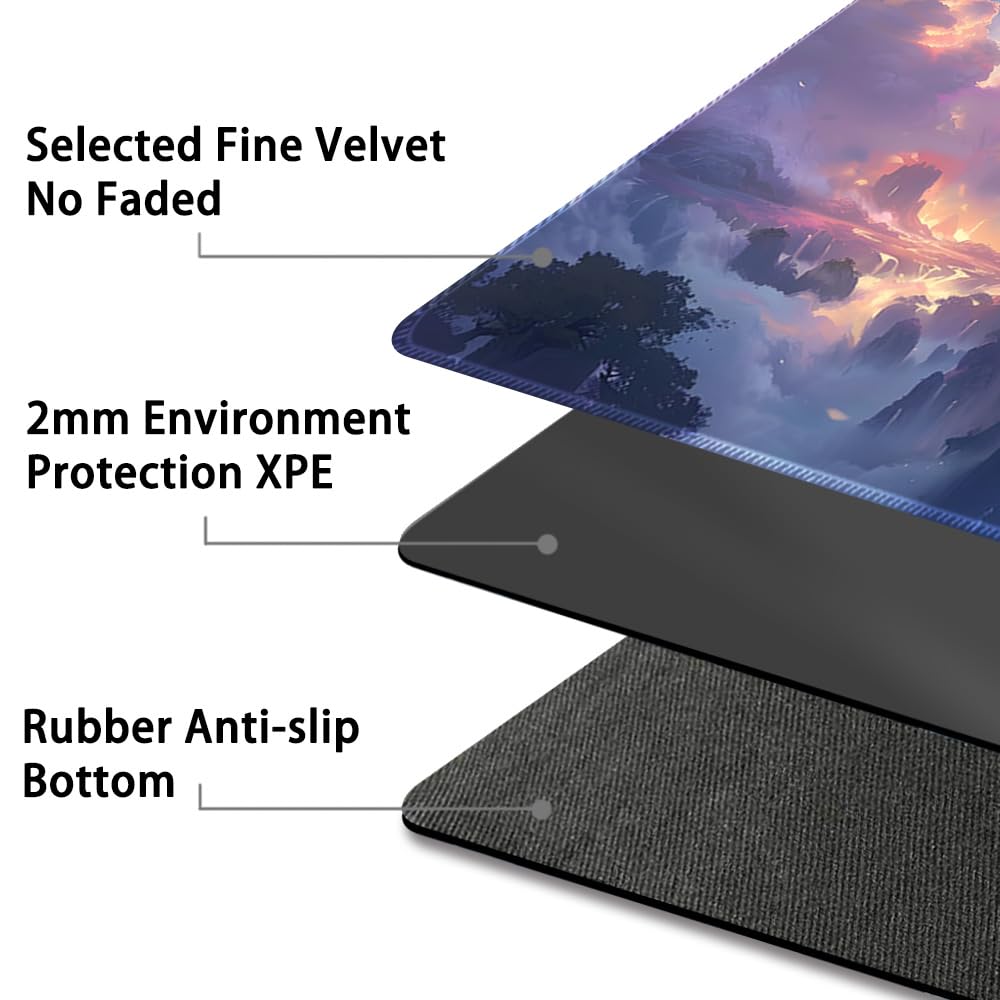 Premium MTG Playmat for TCG Games - Durable Non-Slip Surface with Zone Markings & Locking Edges - Includes Waterproof Storage Bag - Perfect for Magic: The Gathering, Yu-Gi-Oh, and Card Game Tournaments