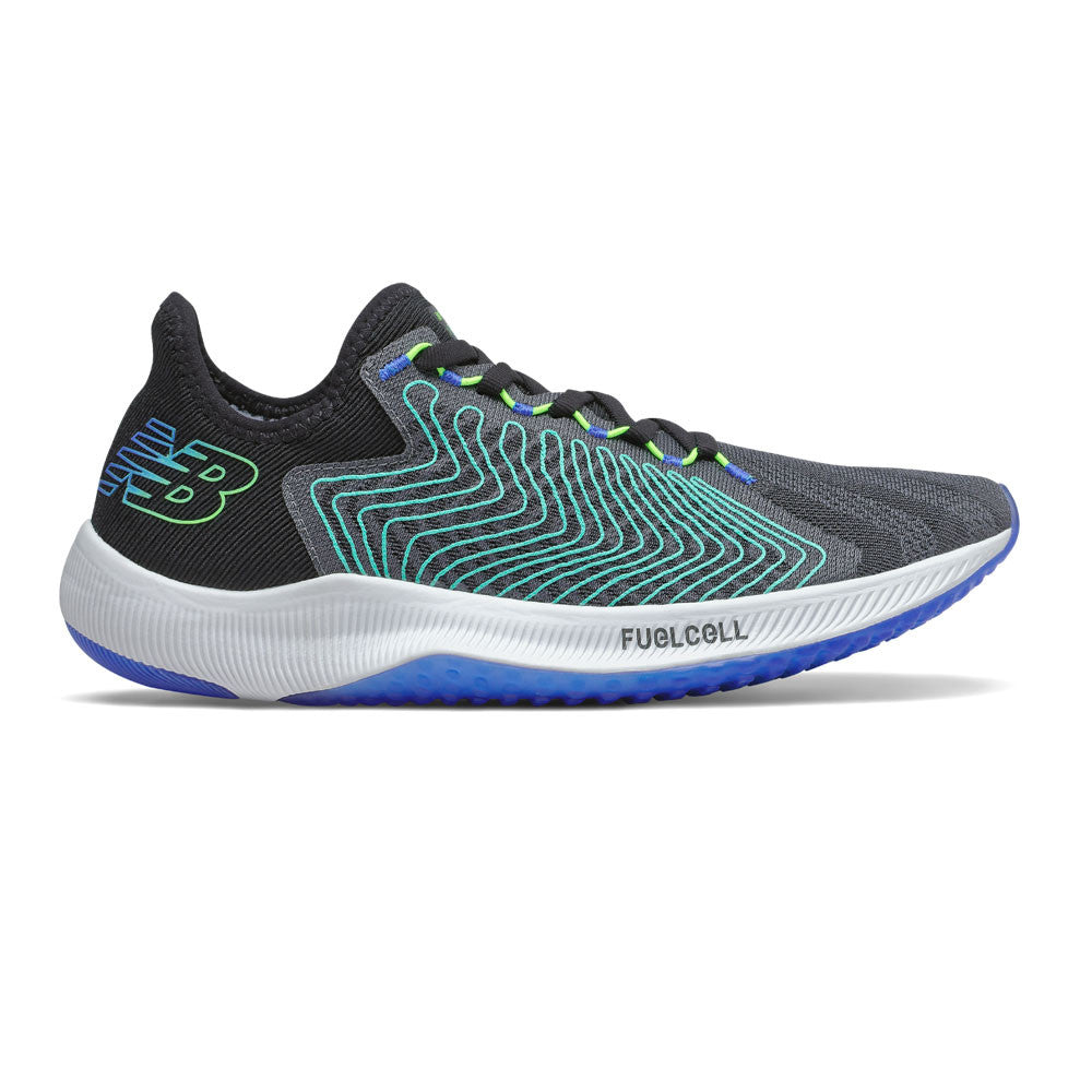 New Balance Fuelcell Rebel Men's Running Shoes - Black/Blue/Green - Size 12.5 D Medium - Lightweight & Responsive for Road Running, Training & Gym Workouts
