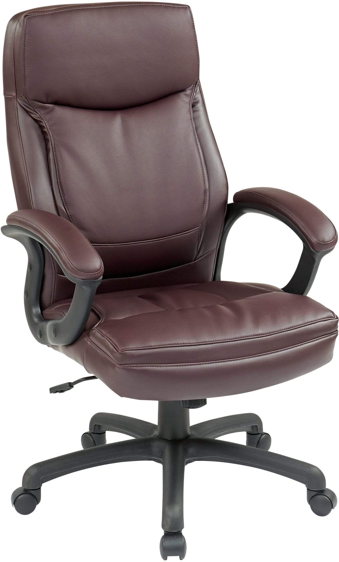 Premium High Back Executive Leather Office Chair - Work Smart™ Ergonomic Desk Chair [EC6583] for Home Office, Conference Room & Professional Workspaces