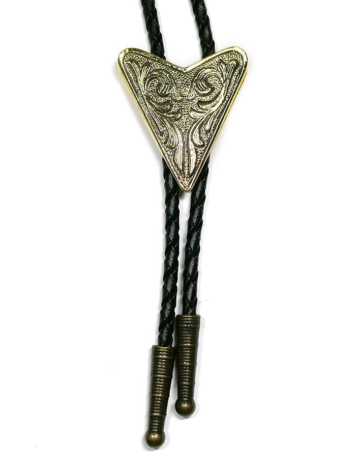 Fashionwest 2076G Gold Western Bolo Tie for Men - Stylish Cowboy Necklace Accessory for Western Wear, Rodeo & Country Music Events