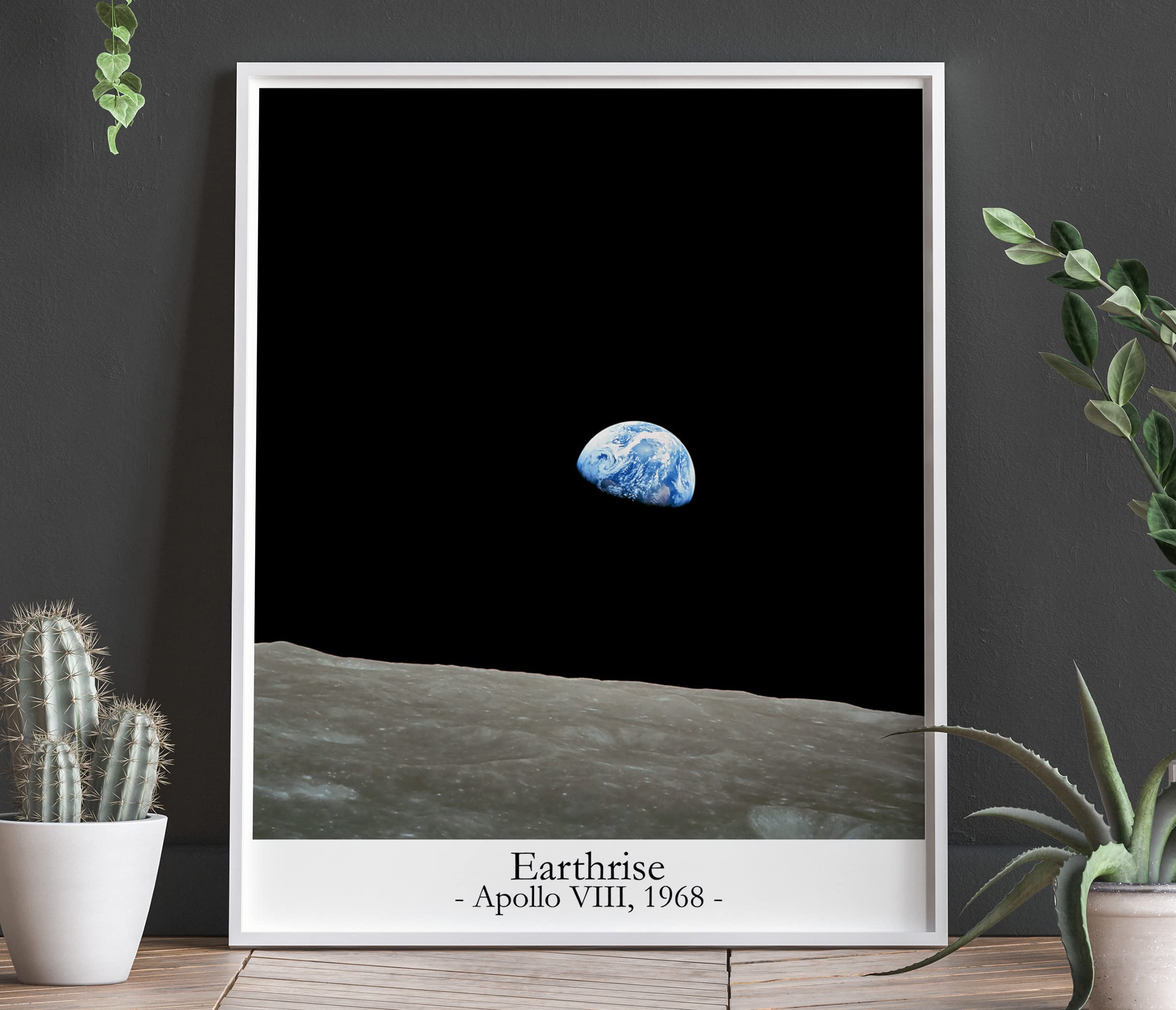Earthrise Astronomy Poster - NASA Space Wall Art for Kids Room & Galaxy Themed Bedroom Decor | Famous Outer Space Planets Print, Astronaut Gift Idea (24x36 Inches) - Perfect for Home, Office & Classroom Decor