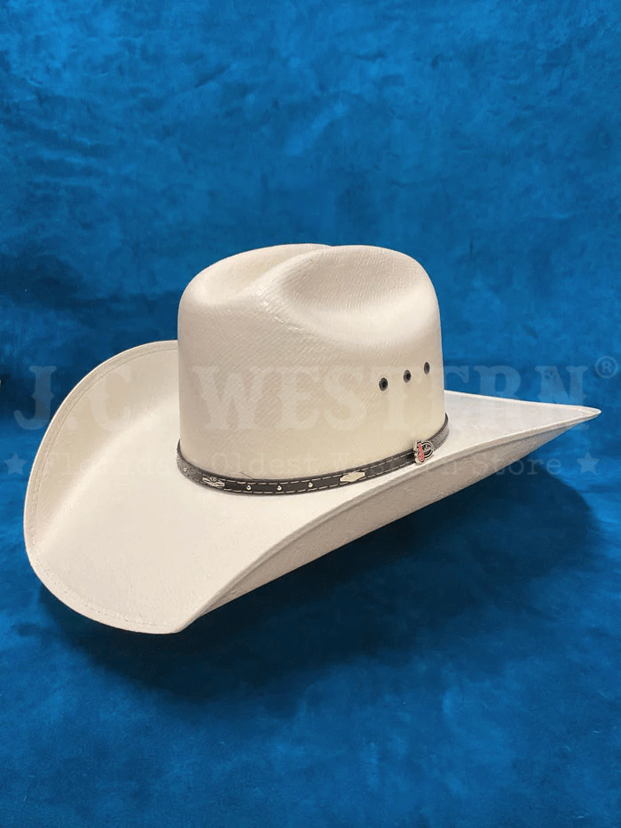 Justin JS1356BKHL4004 20X Black Hills Straw Cowboy Hat in Black & Ivory - Western Style Hat for Rodeo, Country Music Festivals & Outdoor Events