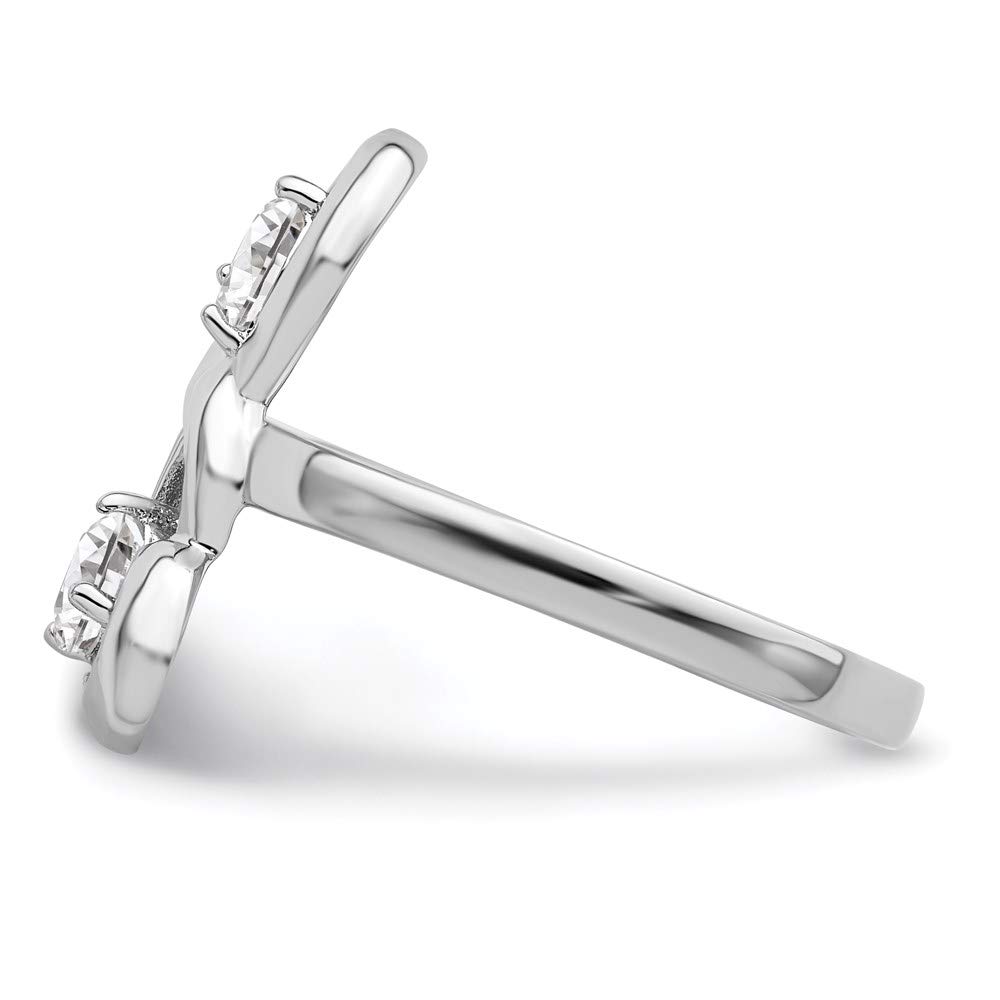 925 Sterling Silver Cubic Zirconia Double Heart Ring for Women - Elegant Valentine's Day, Anniversary & Birthday Gift for Her - Perfect for Romantic Dates, Proposals & Special Occasions