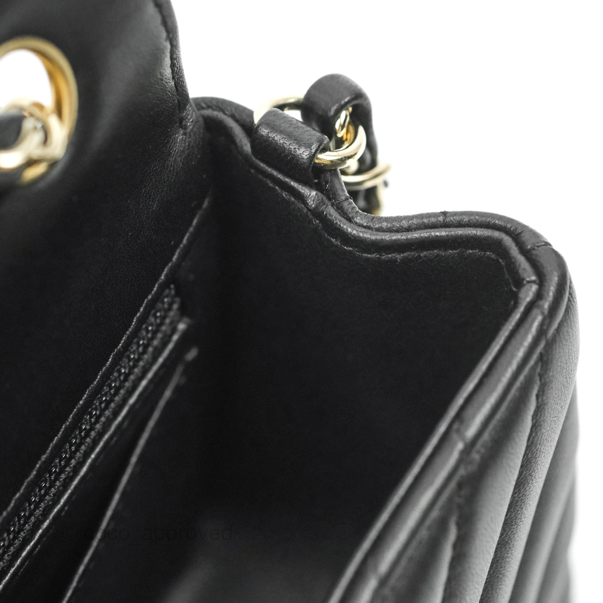Chanel Chevron Mini Rectangular Flap Bag in Black Lambskin Leather with Gold Hardware - Perfect for Evening Events & Luxury Fashion Accessories
