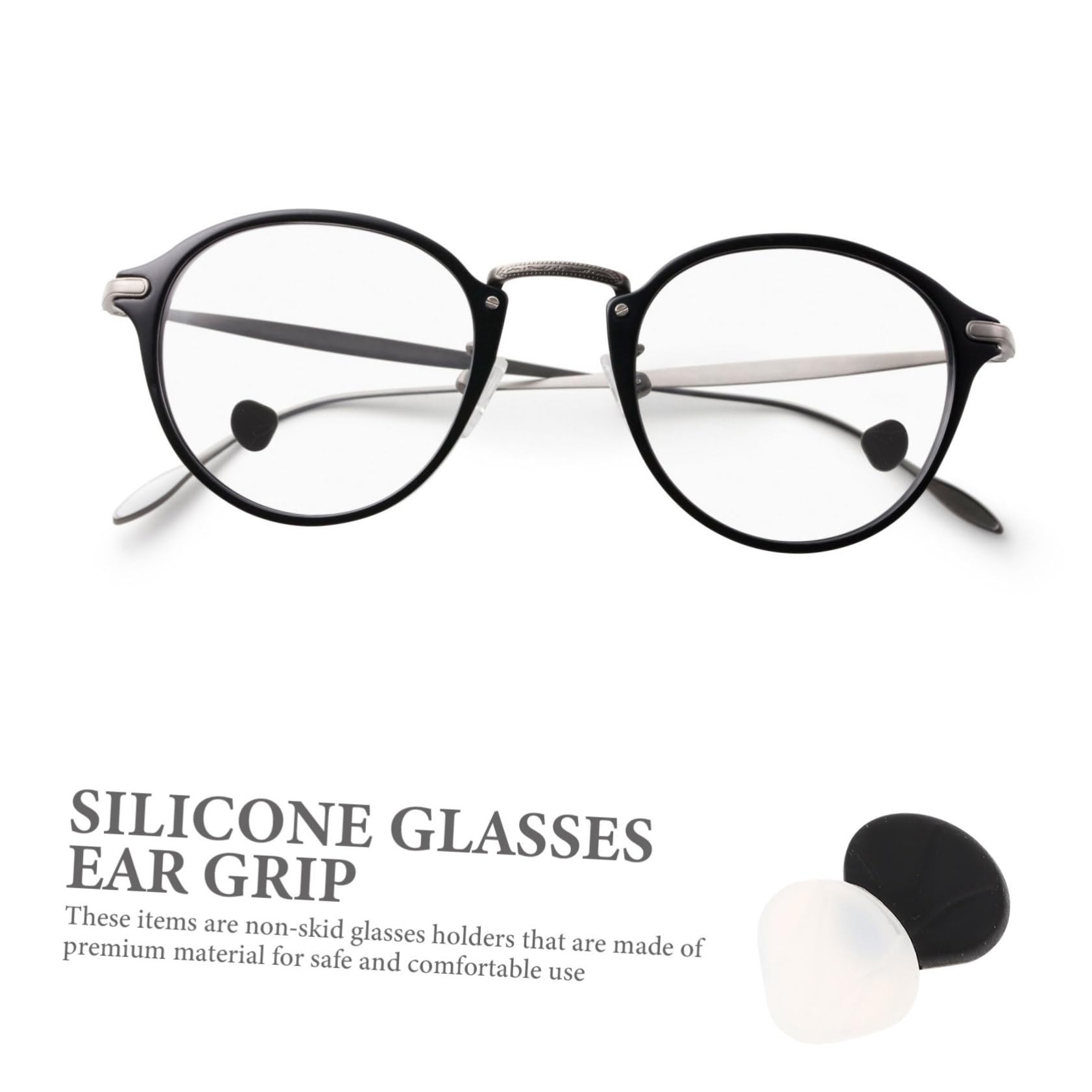 Uonlytech 56 Pairs Non-Slip Silicone Glasses Frame Hooks - Anti-Slip Eyeglass Ear Grips for Comfortable Wear, Perfect for Reading, Sports & Daily Use