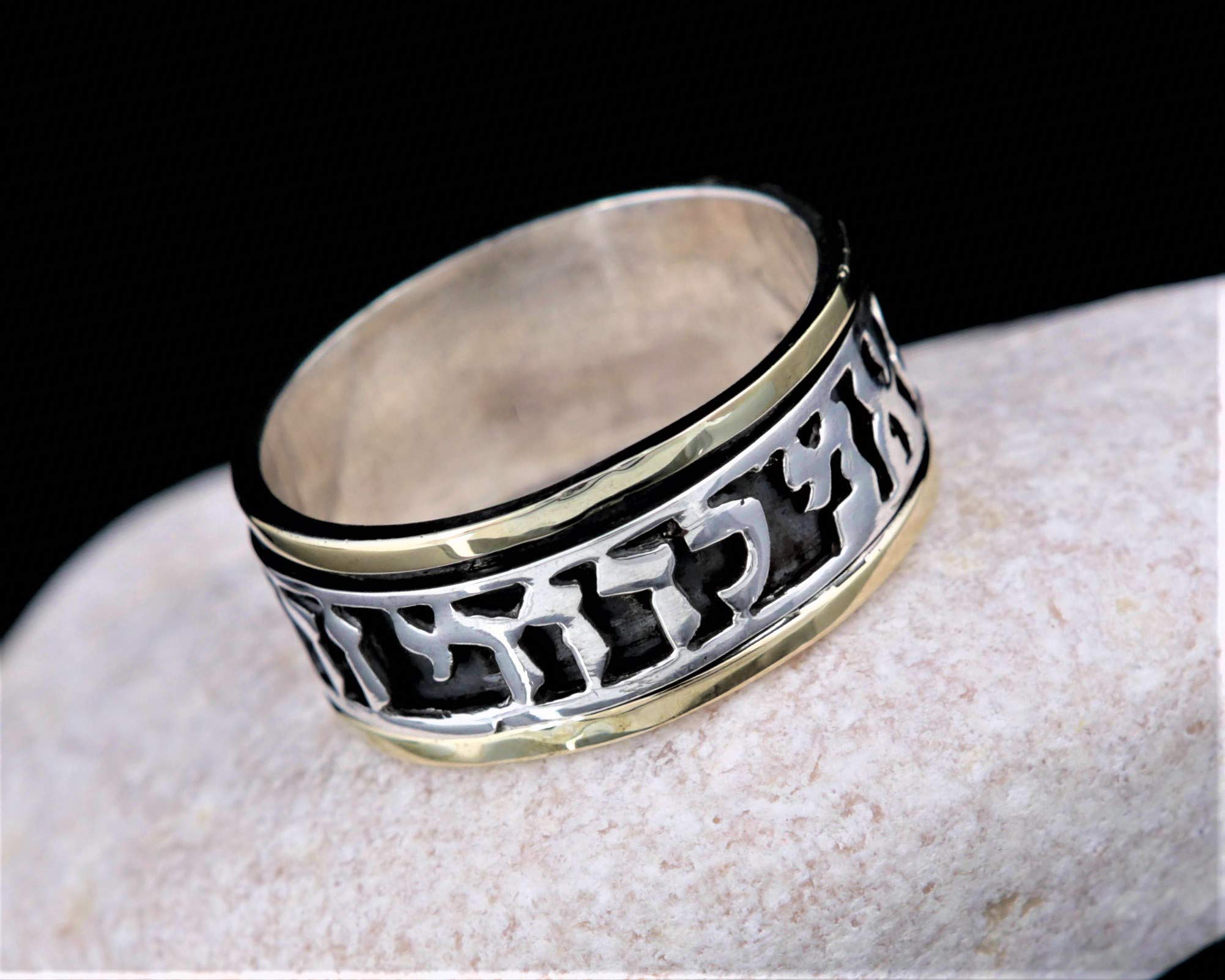 Ani Ledodi Bible Verse Ring - 9K Gold & Silver Scripture Jewelry for Women - Religious Christian Gift for Her - Perfect for Weddings, Baptisms & Daily Faith Inspiration