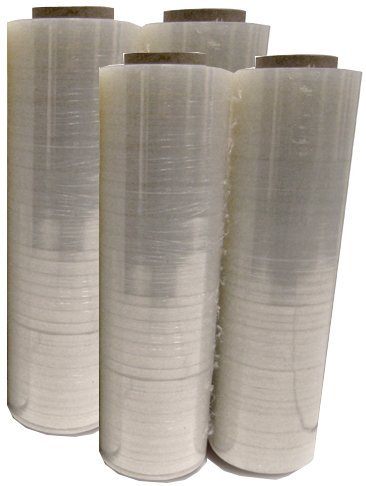 BM Paper 4-Rolls Clear Shrink Wrap Plastic Stretch Film 18