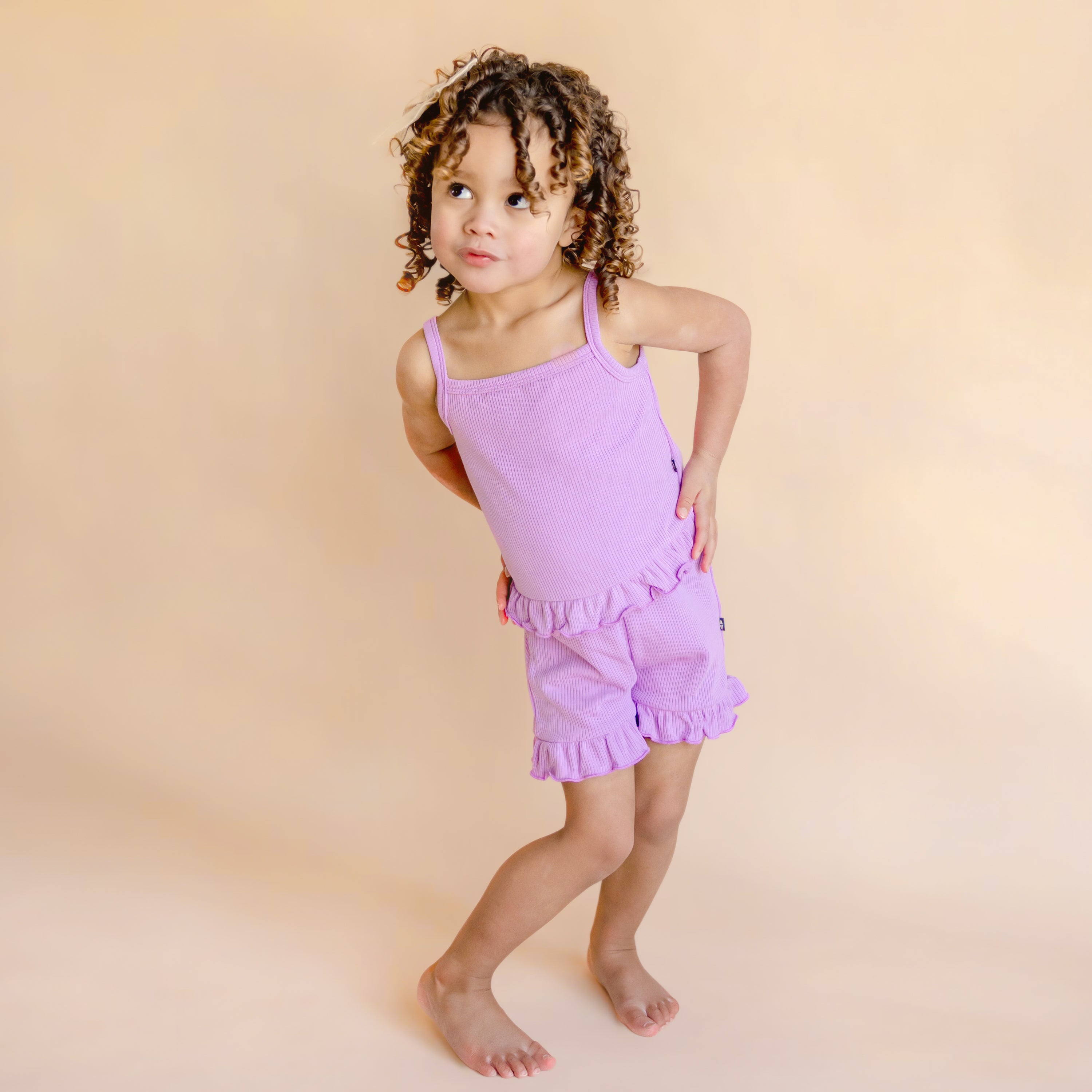 Ribbed Ruffle Tank Top Set in Pink - Stylish Women's Summer Outfit for Beach, Vacation & Casual Wear