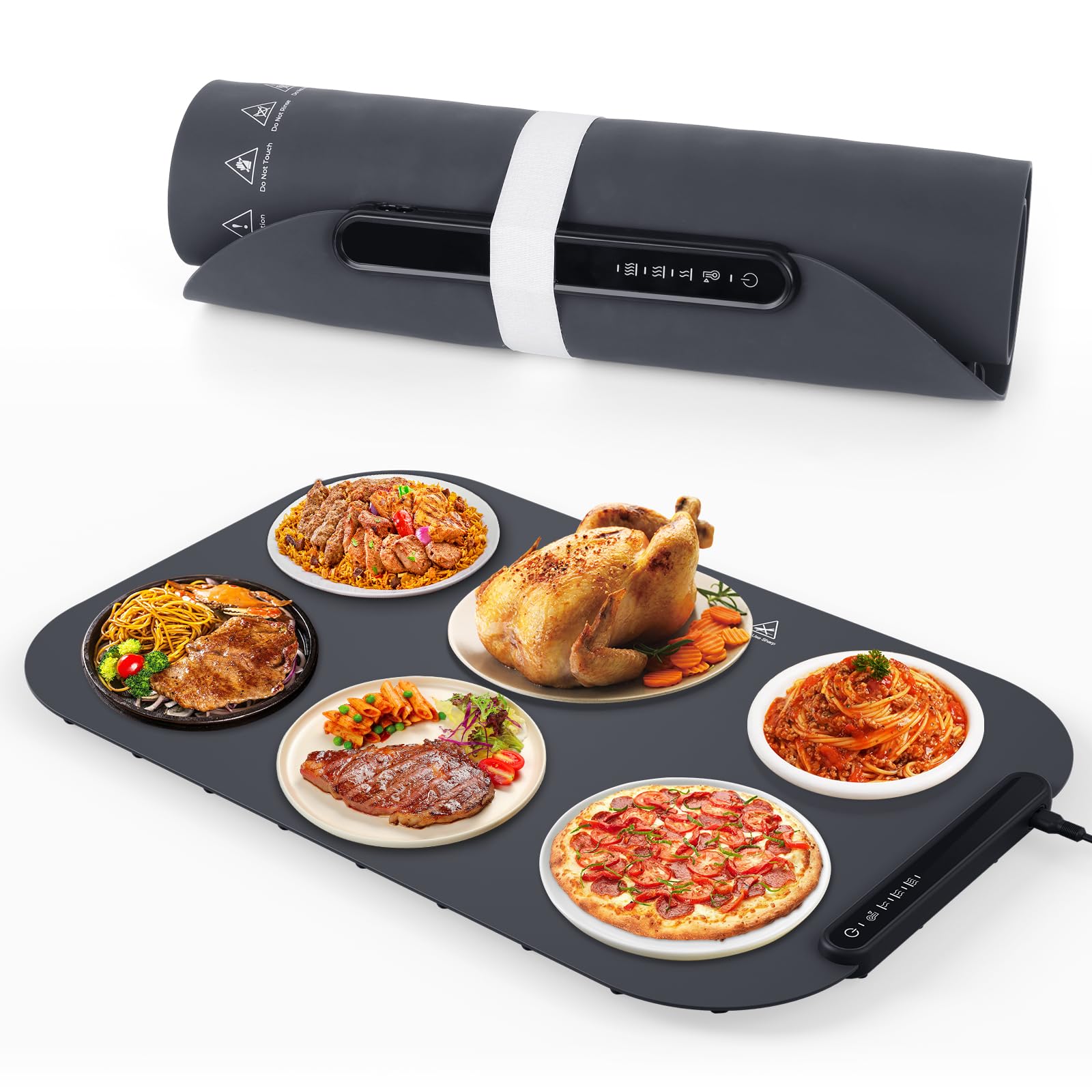 Electric Food Warming Mat - 3-Temperature Adjustable & Foldable Buffet Warmer Tray with Enhanced Heat Dissipation | Perfect for Parties, Gatherings, Catering & Home Dining