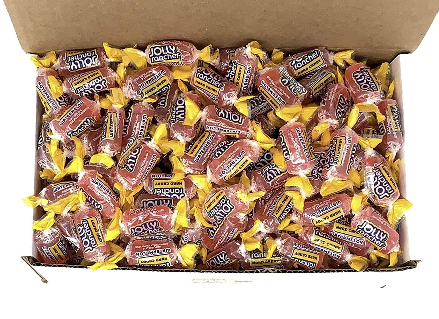 Jolly Rancher Hard Candy - 5lb Bulk Box of Individually Wrapped Watermelon Flavored Candies | Perfect for Parties, Halloween Treats & Office Snacks