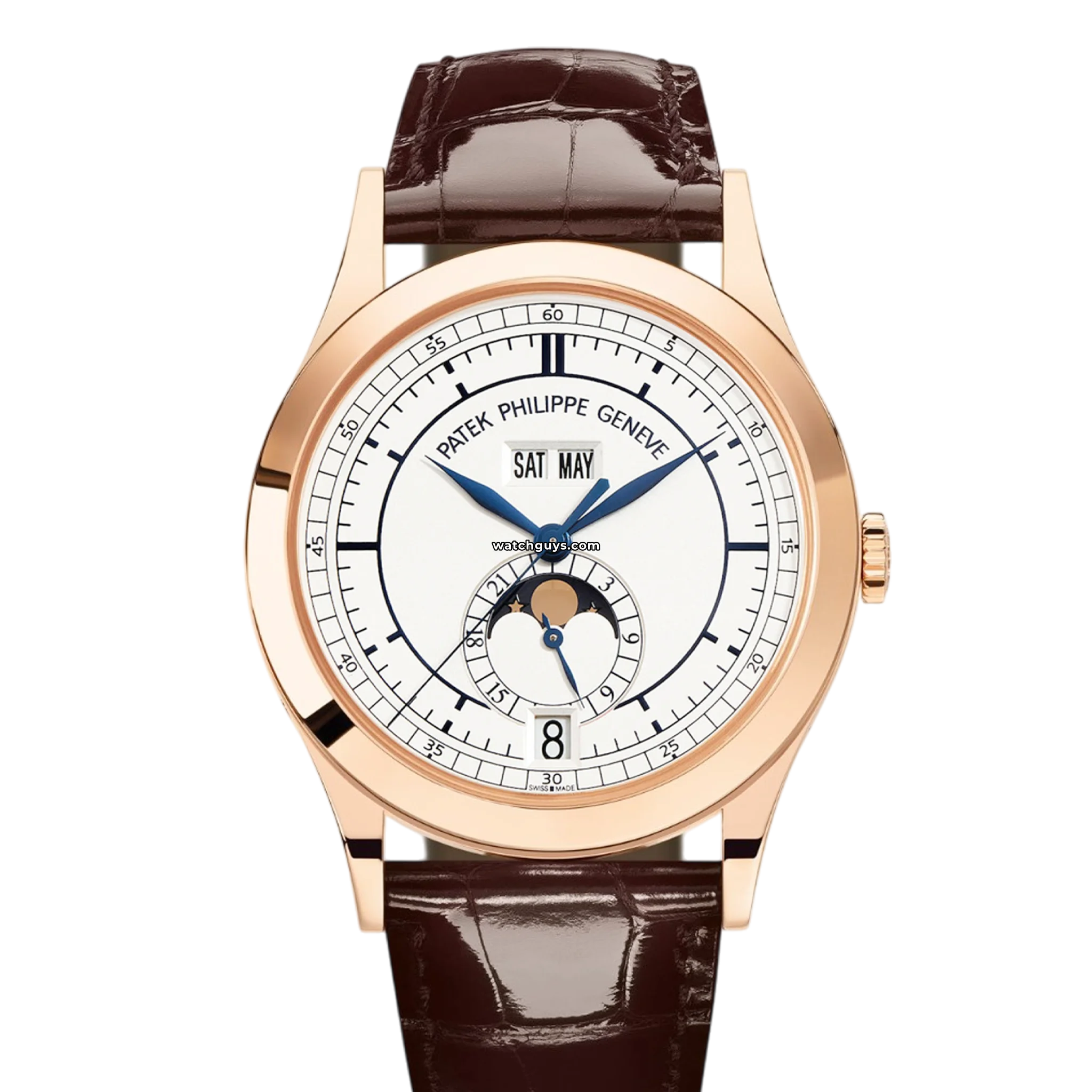 Patek Philippe Complications 5396R-001 Men's Luxury Watch - Rose Gold Automatic Moon Phase Calendar for Business & Formal Occasions