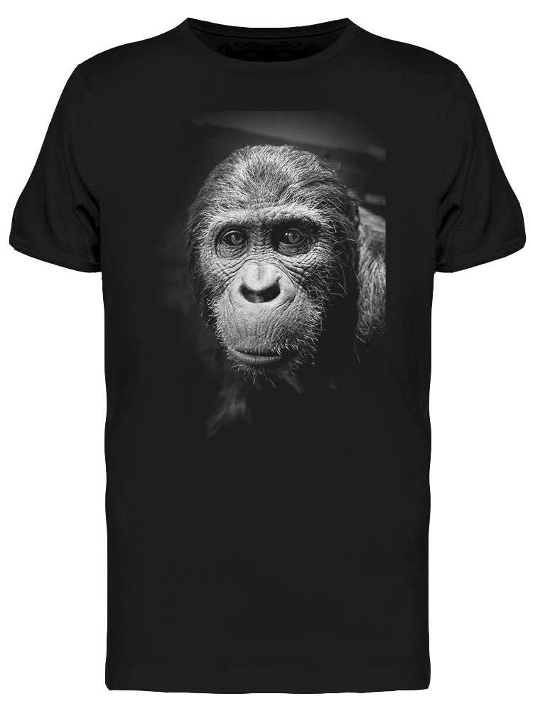 Men's Male Gorilla Portrait T-Shirt - Casual Graphic Tee for Wildlife Lovers & Animal Print Fashion