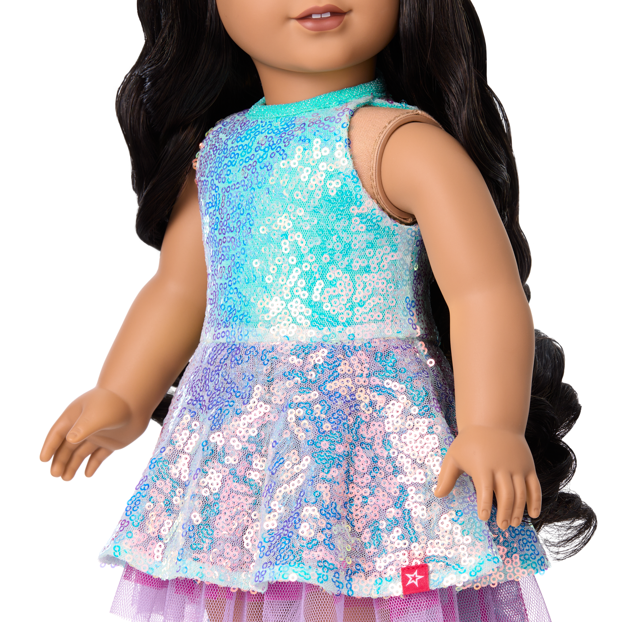 Glam Shimmering Ocean Outfit for 18 Inch Dolls - Perfect for Dress Up, Photo Shoots & Collectible Display