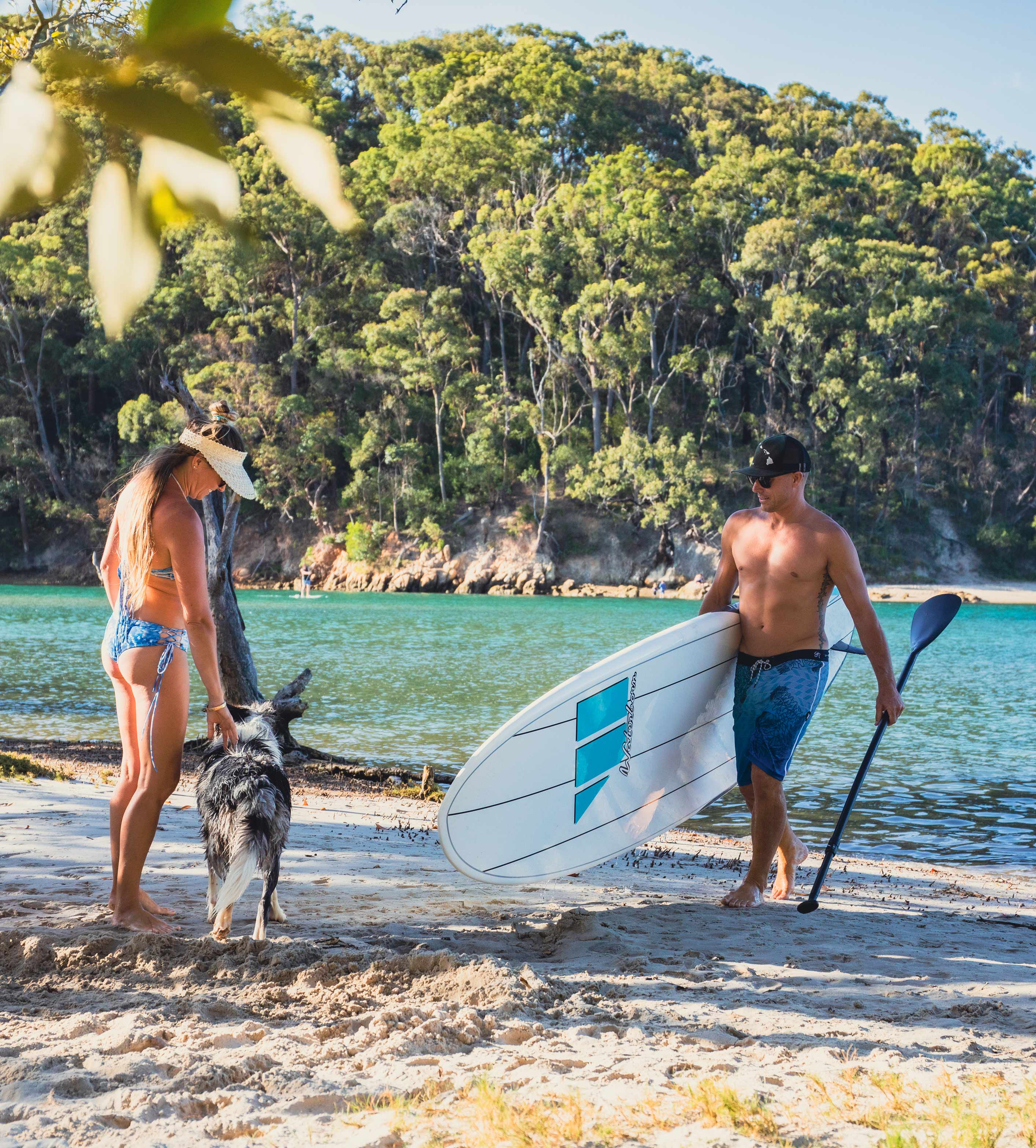 SUP WB SUBLIME 10.6 White/Blue Stand Up Paddle Board - Premium Inflatable SUP for All Skill Levels | Perfect for Yoga, Fishing & Ocean Adventures