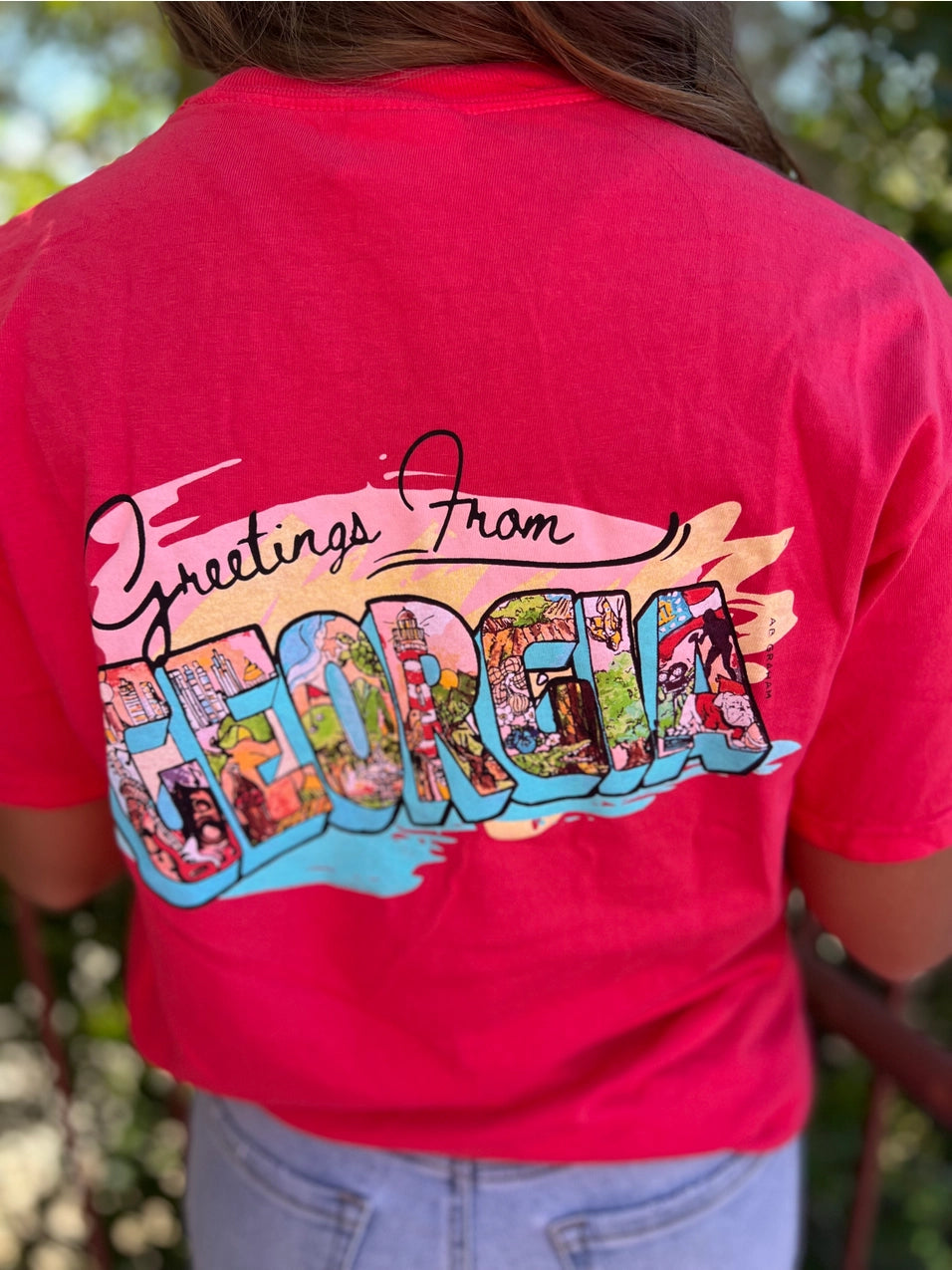Georgia Garment Dyed Paprika Comfort Tee - Soft Vintage Washed Cotton T-Shirt for Men & Women | Perfect for Casual Wear, Travel & Everyday Comfort