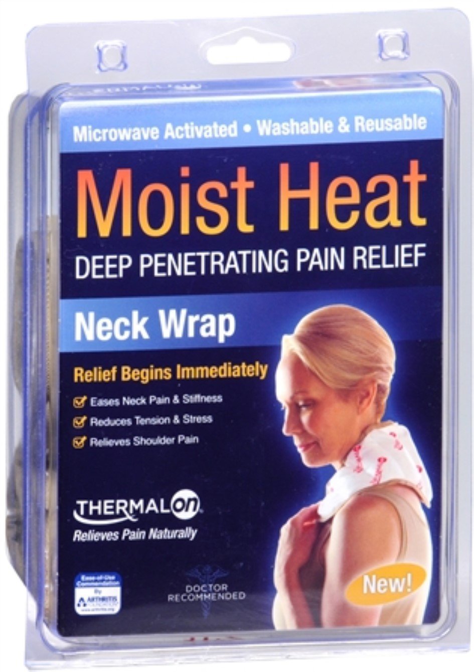 Thermalon Neck Wrap with Moist Heat Therapy - Pack of 5 | Microwaveable Heating Pad for Neck Pain Relief | Perfect for Home, Office & Travel Use