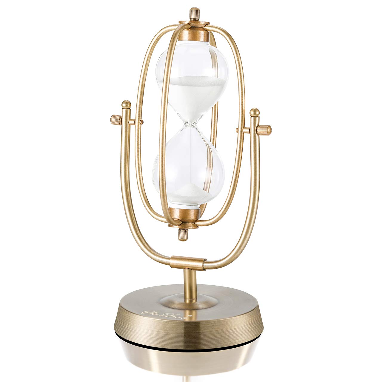 60 Minute Brass Metal Hourglass Timer - Classic Sand Clock for Home, Office & Desk Decor | Perfect for Cooking, Yoga, Meditation & Study Sessions