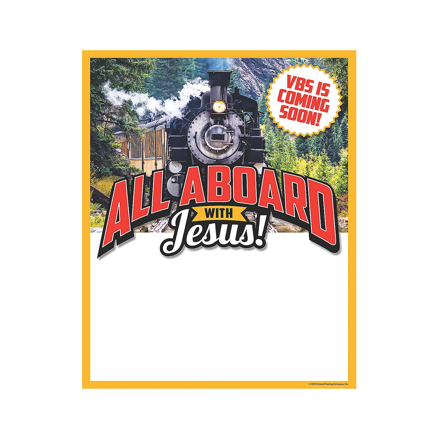 Fun Express Railroad VBS Posters - 6pc Kids Educational Decor for Classroom & Bible School