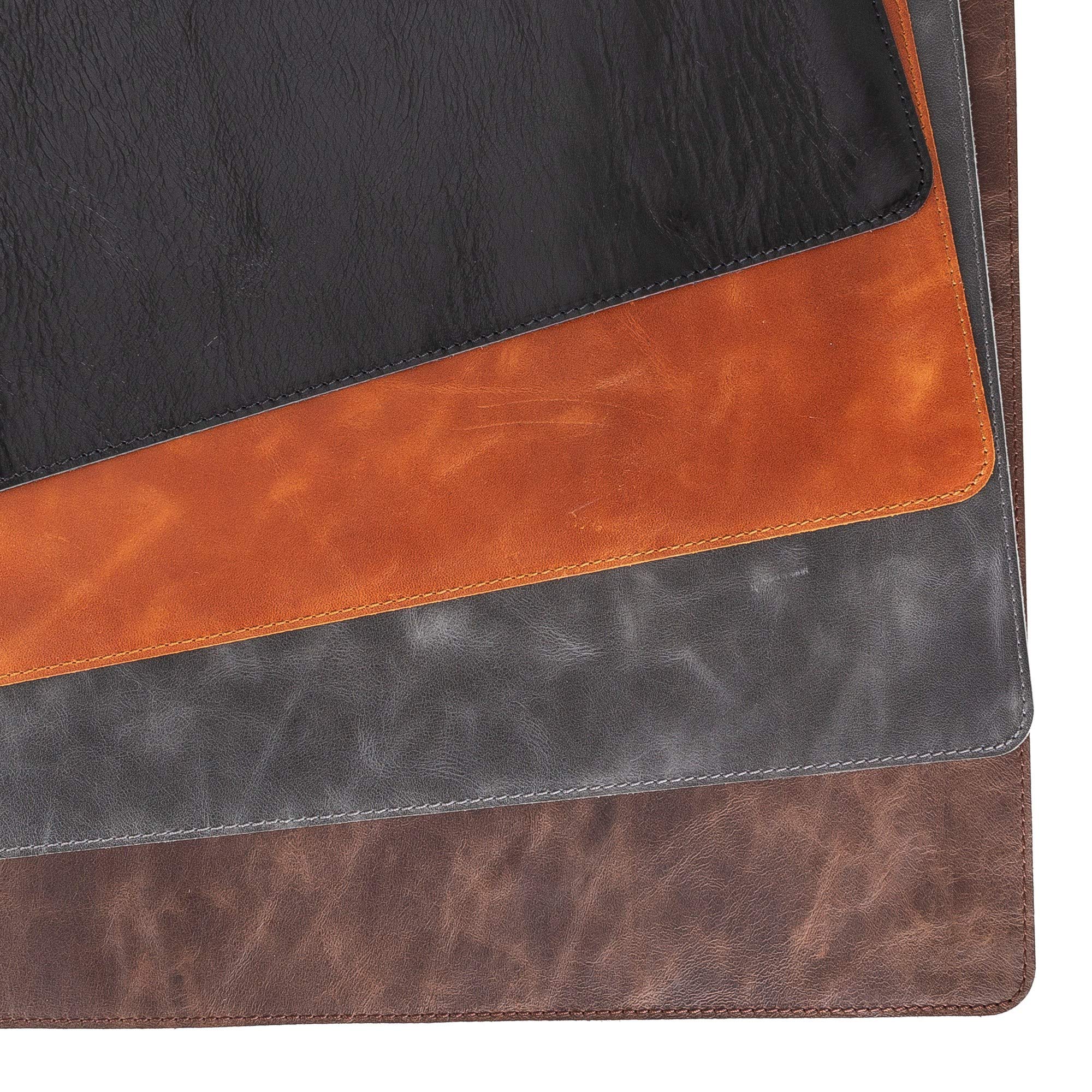 Venito Premium Leather Desk Pad 36x19 Inches - Large Office Mouse Pad for Computer, Laptop & Workspace - Home Office Accessories in Antique Brown - Perfect for Desk Organization & Ergonomic Comfort