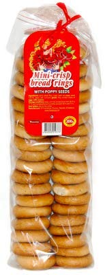 Mini Sushki Poppy Seed Tea Bread Rings - Crunchy Russian Snack (Pack of 3) | Perfect for Tea Time, Office Snacks & Healthy Breakfast