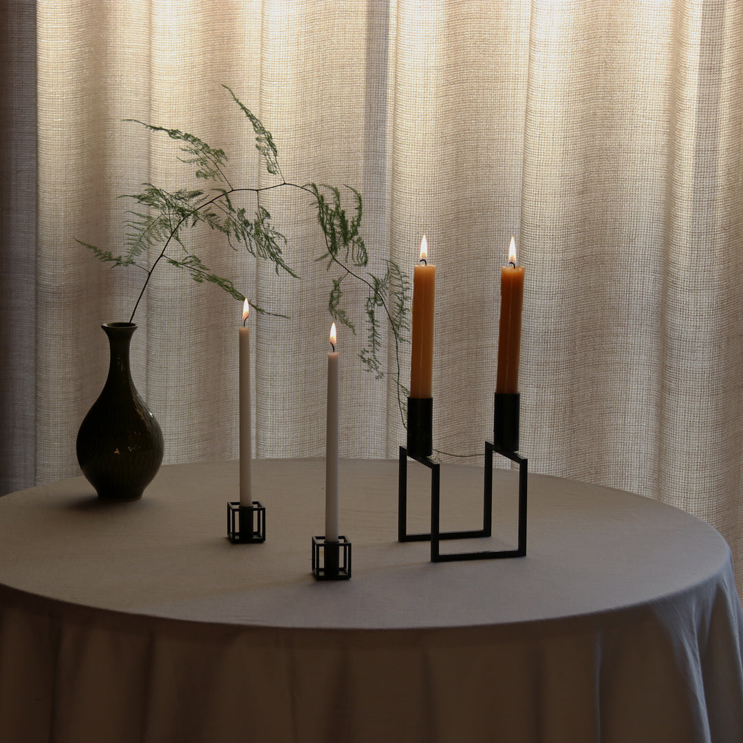 Kubus Micro Candle Holder - Minimalist Modern Tea Light Holder for Home Decor, Wedding Centerpieces & Romantic Ambiance