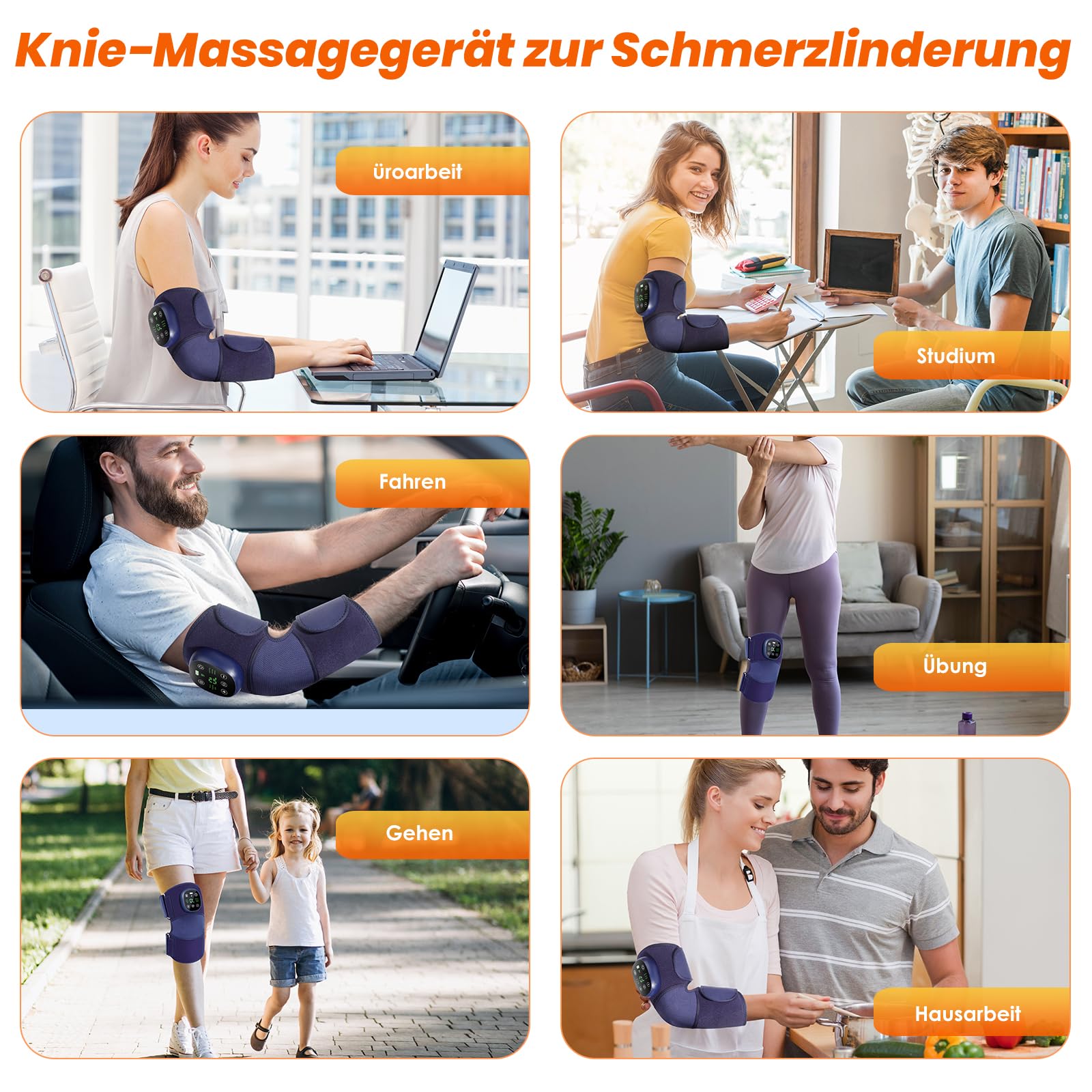 Knee Massager for Pain Relief - Perfect Gift for Dad, Mom, Men & Women on Father's Day, Mother's Day - Ideal for Arthritis, Joint Pain & Post-Workout Recovery