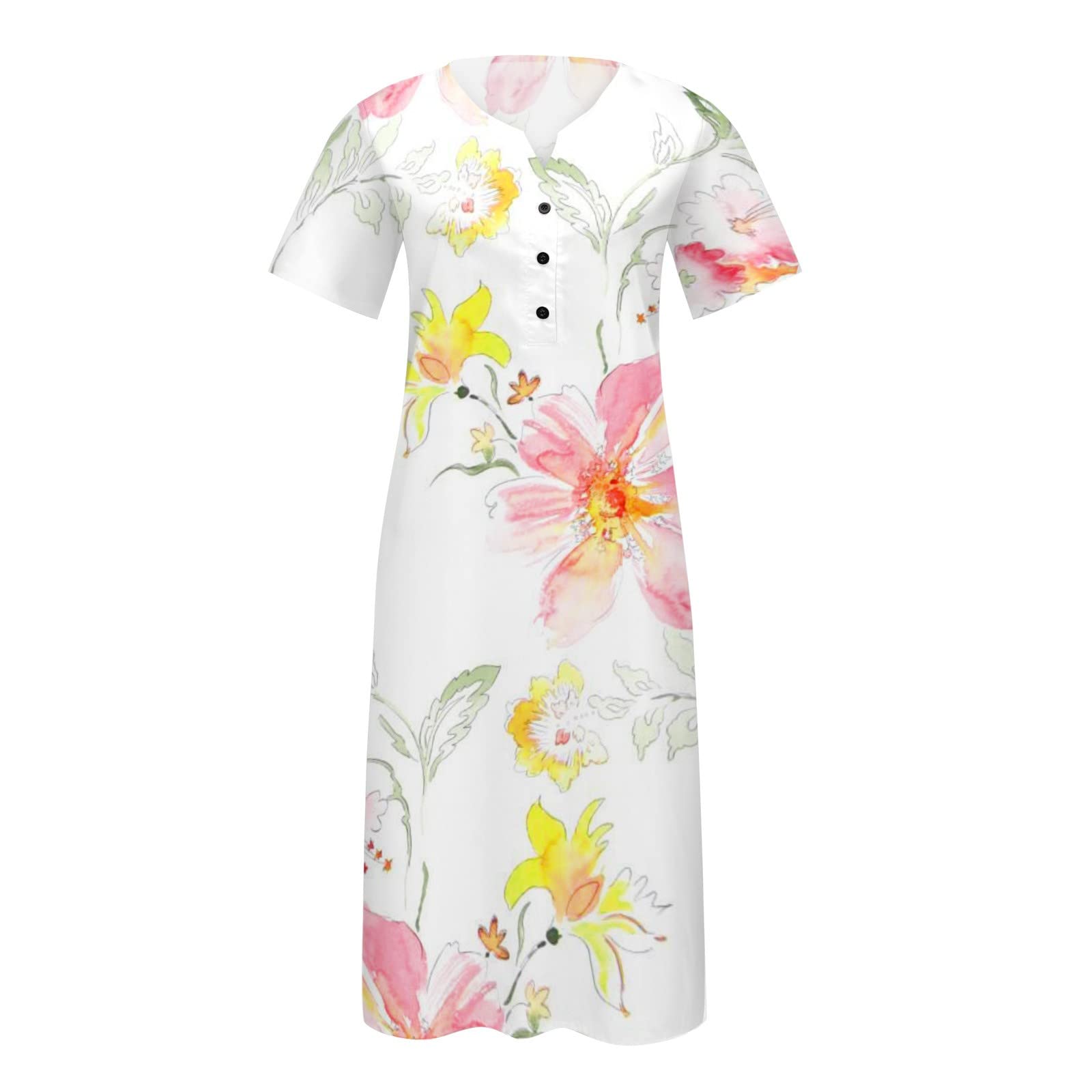 2023 Women's Floral V-Neck Long Sleeve Maxi Dress - Summer Casual Beach Dress for Women | Perfect for Vacations, Outdoor Parties & Boho Fashion