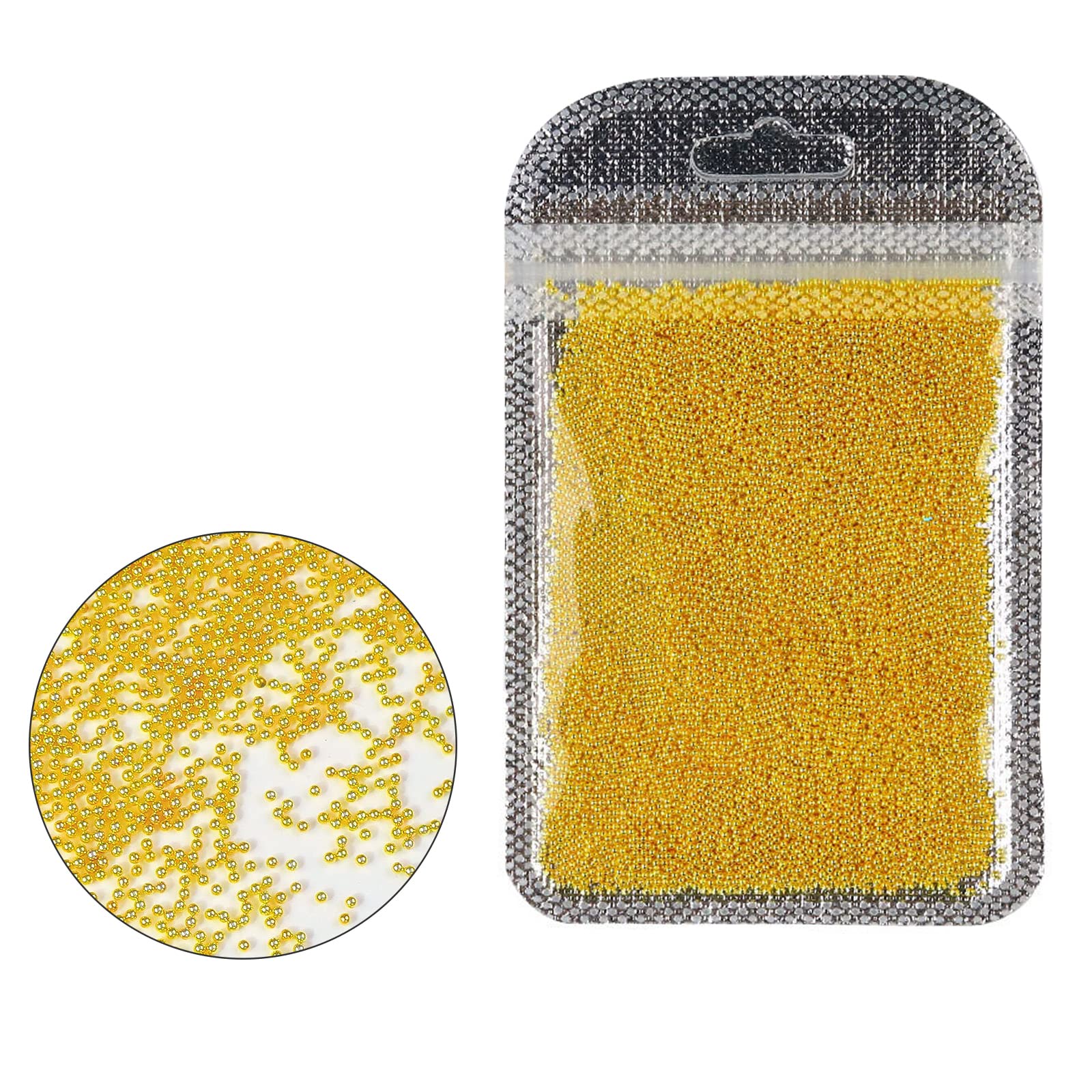 1 Bag Metal Nail Steel Balls Nail Studs - Mini Nails Caviar Beads for DIY Nail Art Decorations (Gold/Silver) - Perfect for Nail Salons, Home Manicures & Professional Nail Designs