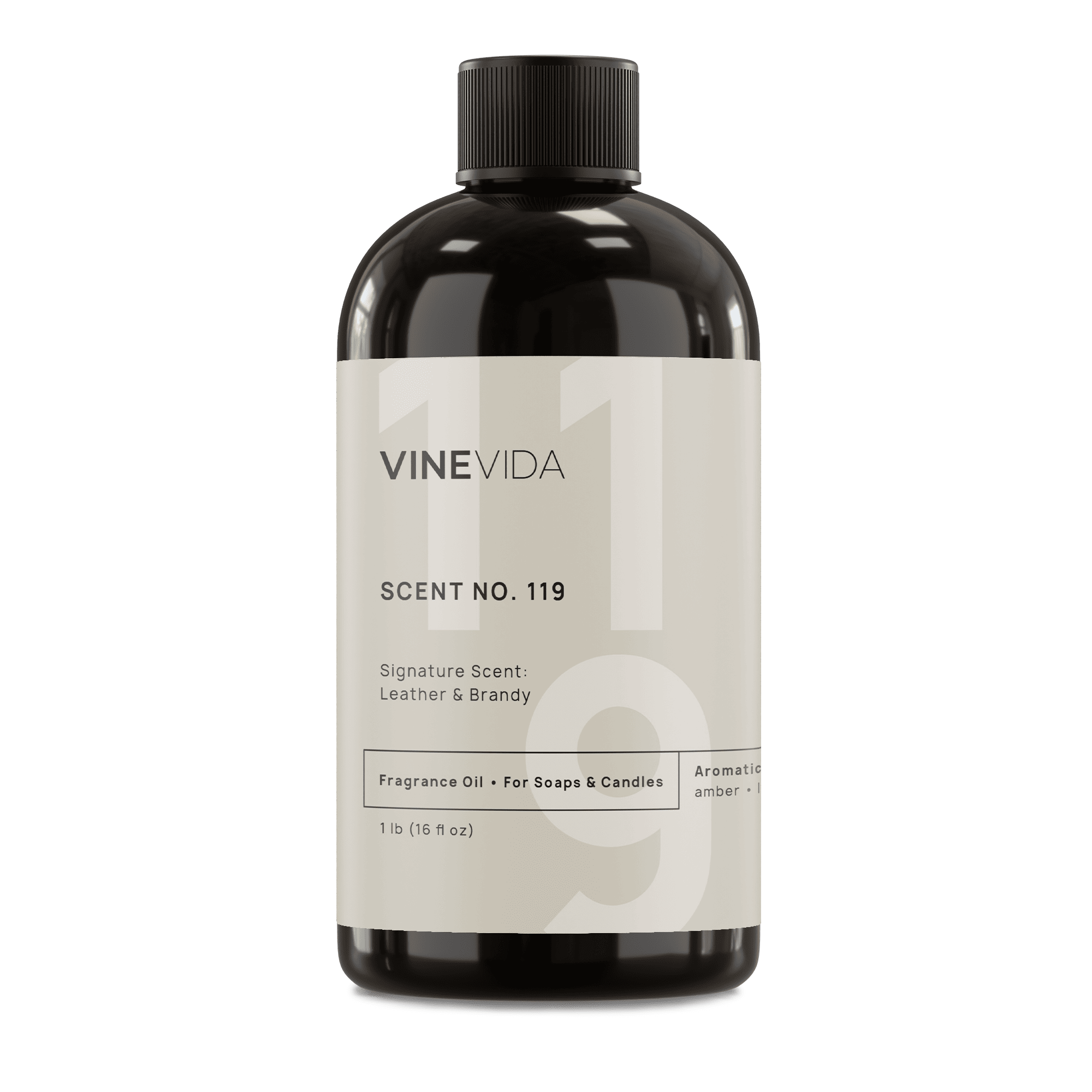 NO. 119 Fragrance Oil for Soaps & Candles - Leather & Brandy Scented Aromatherapy Essential Oil - Perfect for DIY Candle Making, Home Spa Relaxation, and Gift Sets