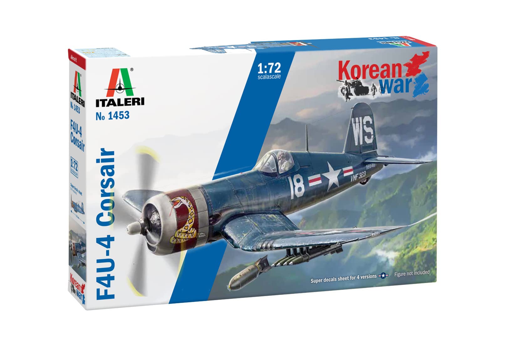 1:72 F4U-4 Corsair Model Kit - Korean War Plastic Plane for Collectors & Hobbyists