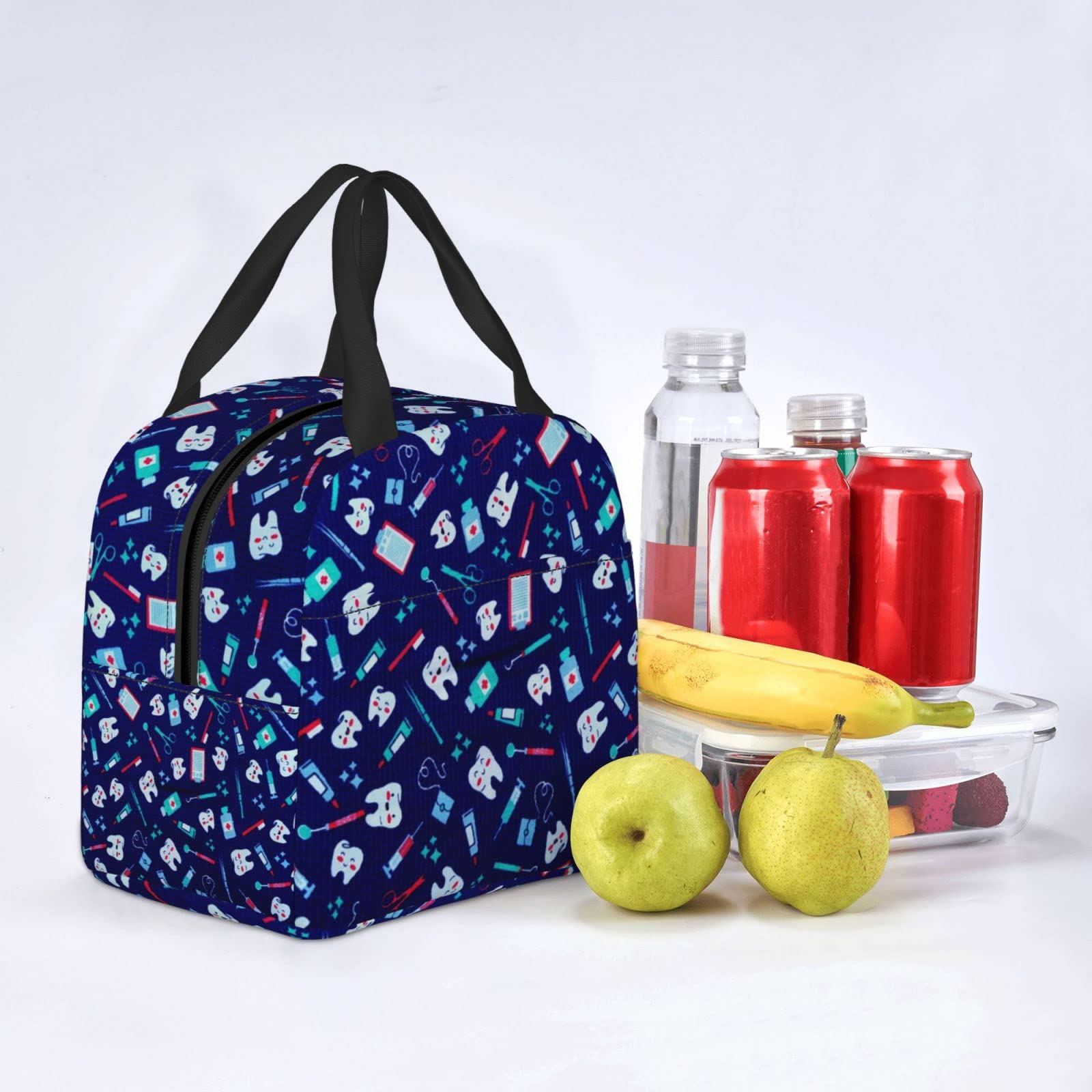 Insulated Lunch Bag for Women & Men - Thermal Cooler Tote for Work, Camping & Travel - Cute Picnic Pouch for Dental Hygienists & Professionals - Perfect for Office, Outdoor Adventures & Daily Commute