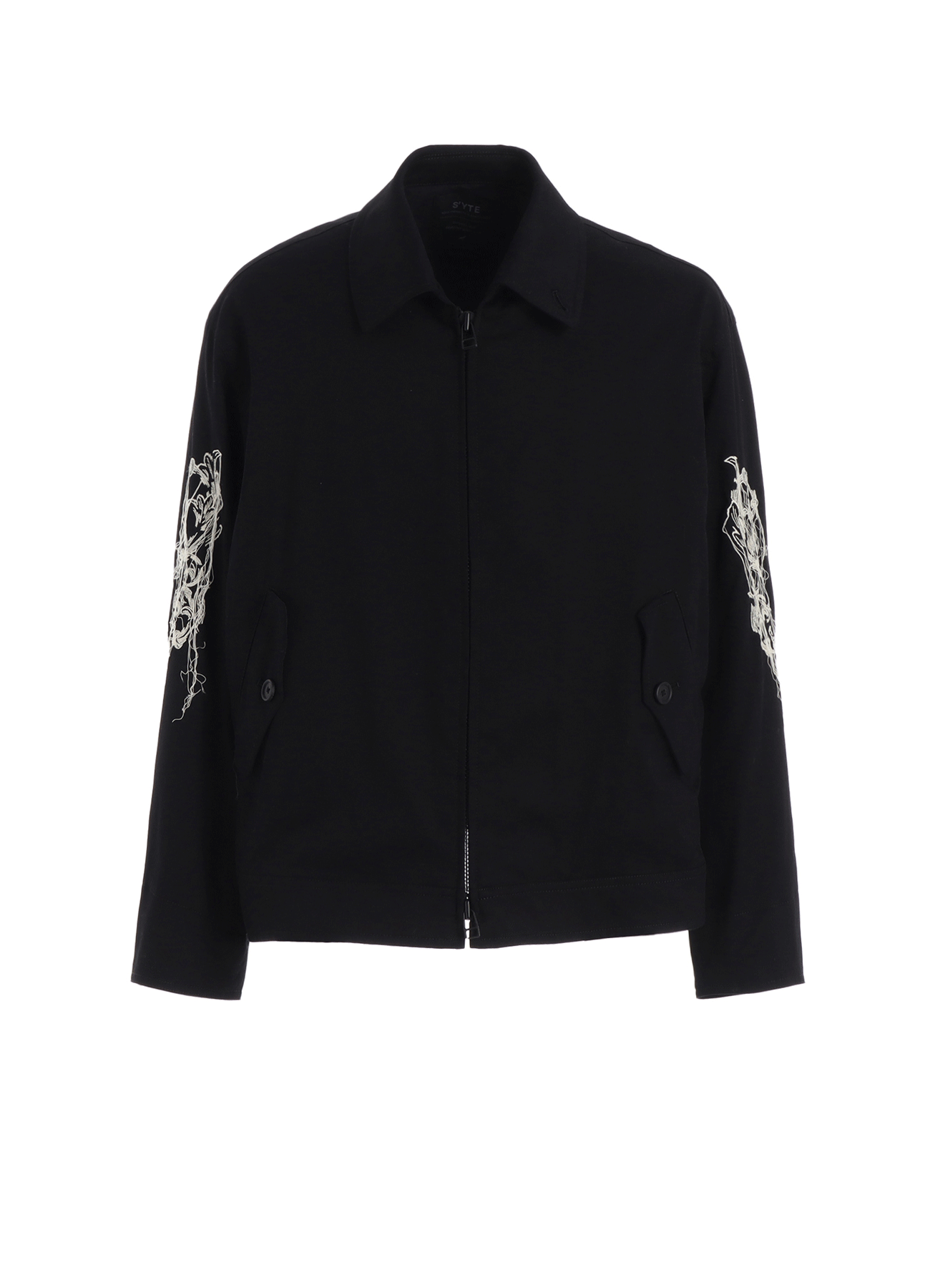 Baroque Embroidery Oversized Zipper Blouson Jacket - Vintage Inspired Fashion for Women | Perfect for Casual Outings, Parties & Boho Style Outfits