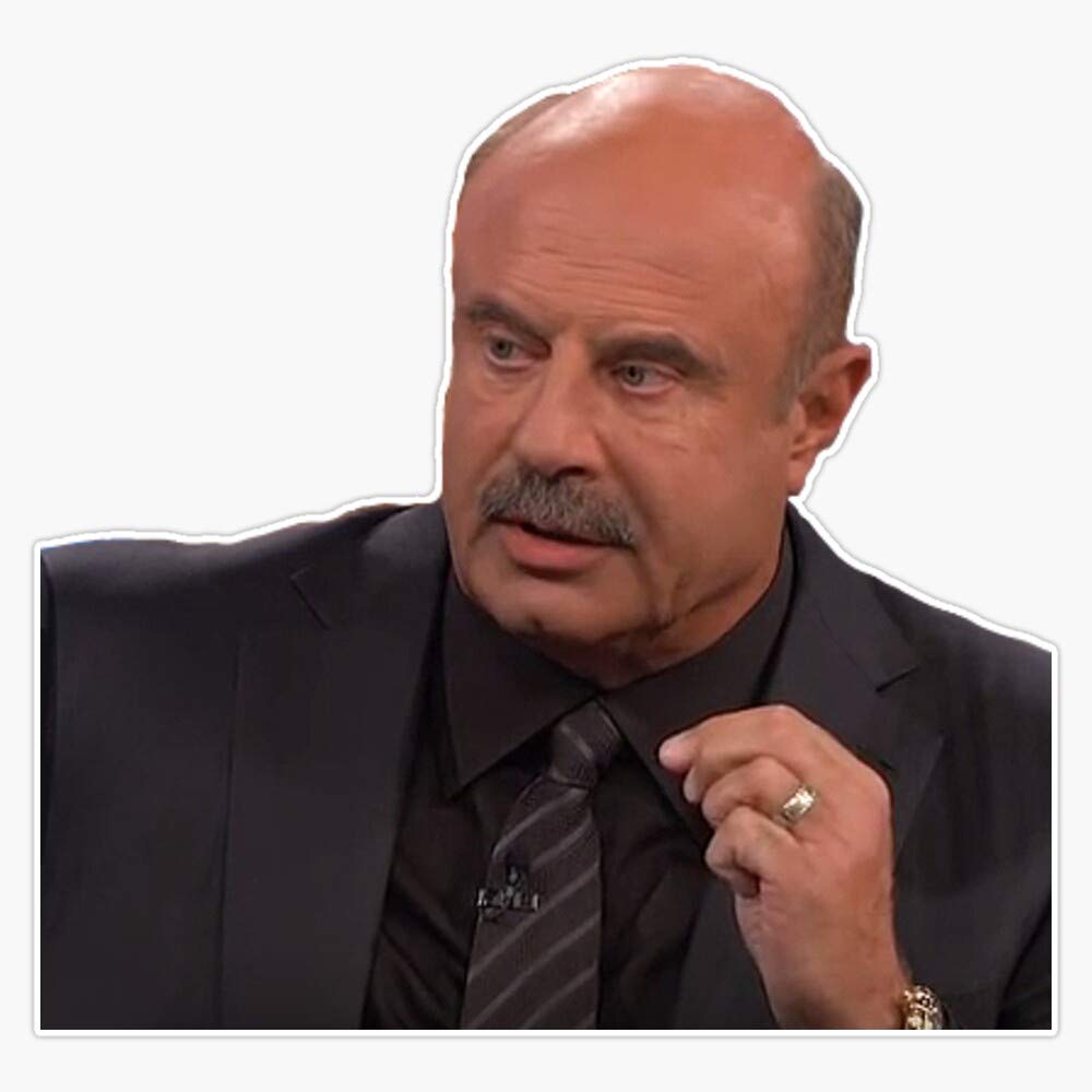 Dr. Phil 'Judging You' Vinyl Bumper Sticker - 5 Inch Waterproof Decal for Cars, Laptops & Water Bottles | Funny Car Accessories & Office Humor