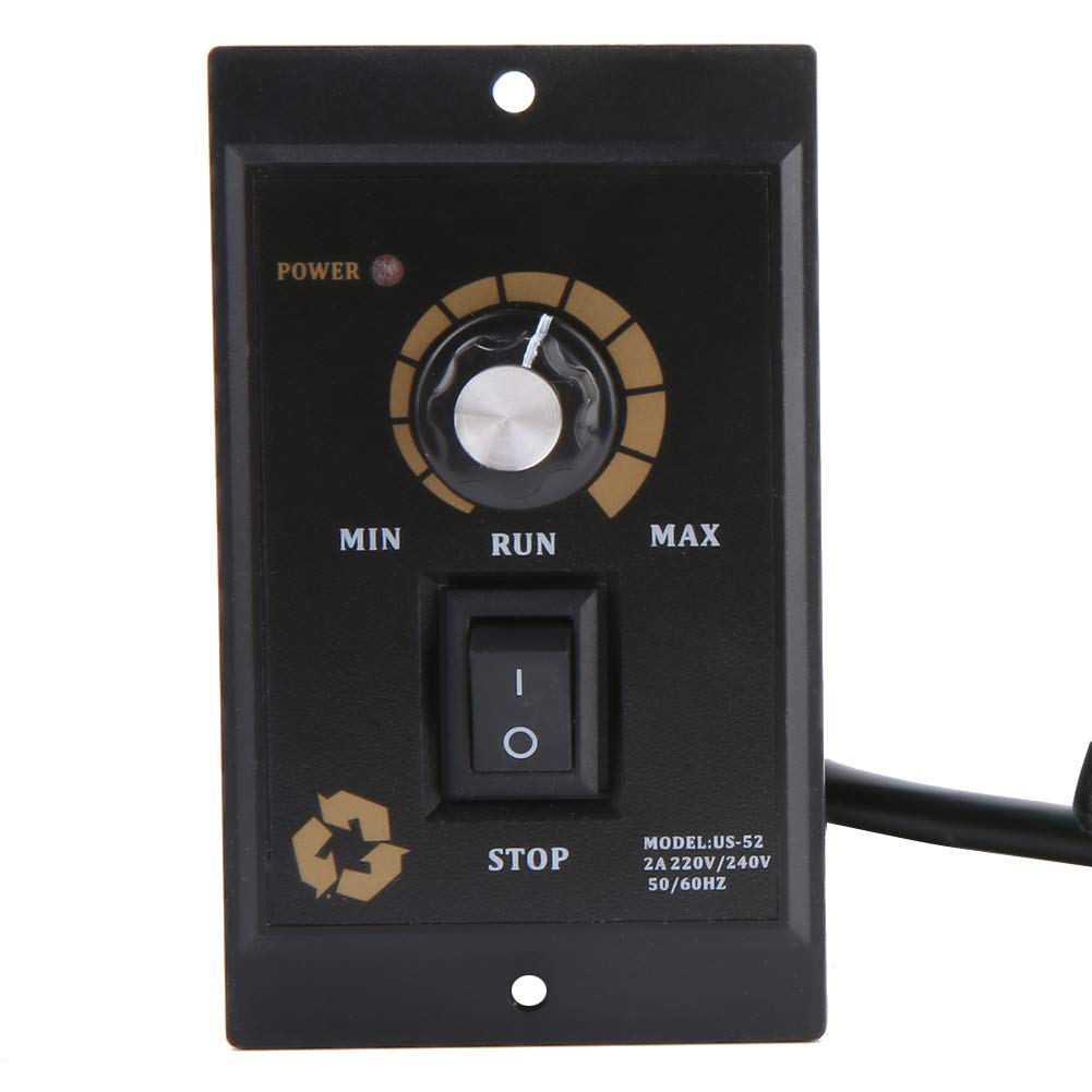 500W AC Motor Speed Controller 220V-240V, 50/60Hz, 300W-500W Adjustable Electric Motor Regulator for Fans, Pumps, Conveyors & Power Tools - Home & Industrial Use