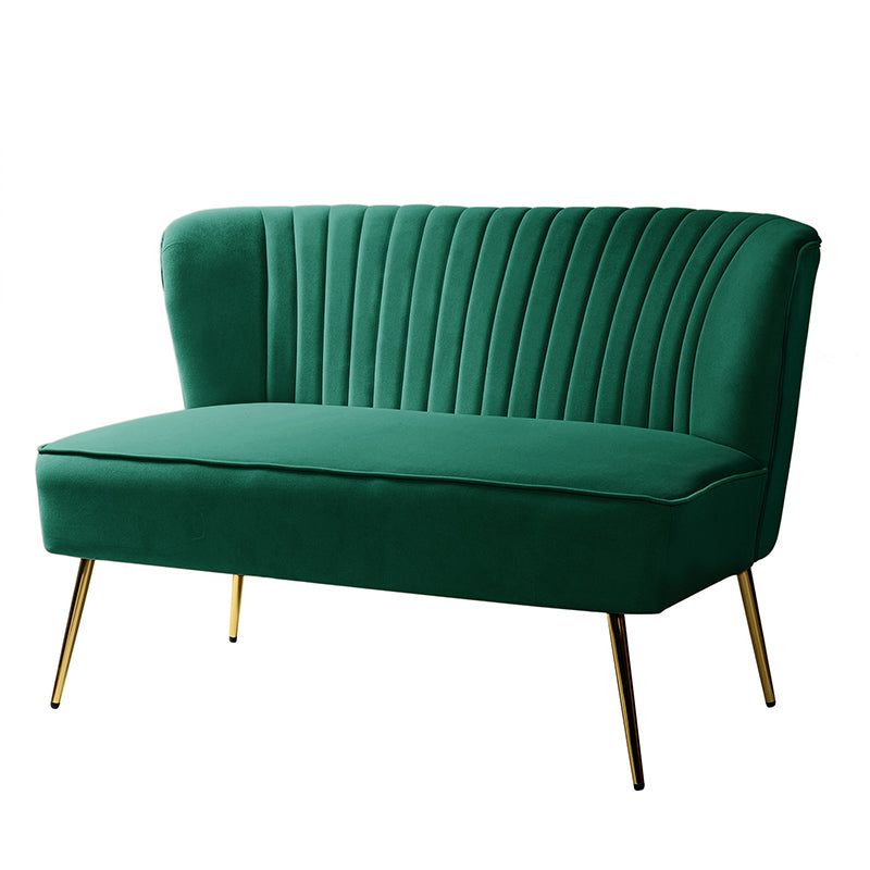 Bariana Velvet Loveseat - Soft & Luxurious Small Couch for Living Room, Bedroom, or Office - Perfect for Cozy Seating & Home Decor