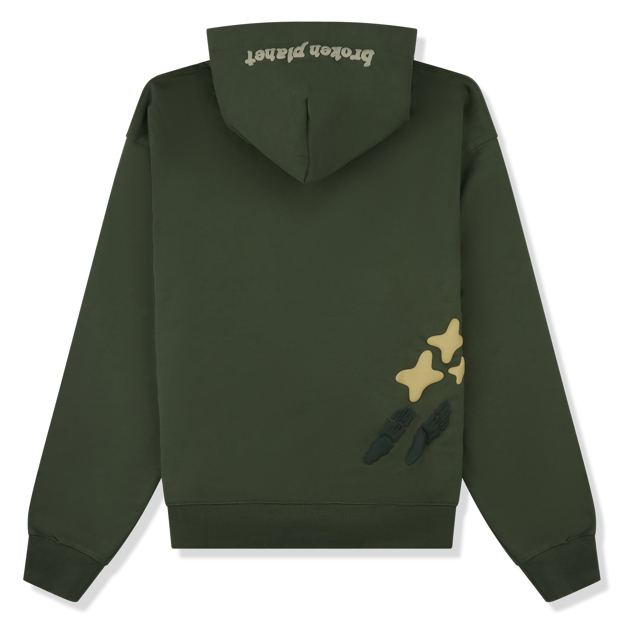 Broken Planet Space Trails Olive Green Hoodie - Trendy Streetwear for Men & Women | Perfect for Casual Outfits, Urban Fashion, and Outdoor Adventures