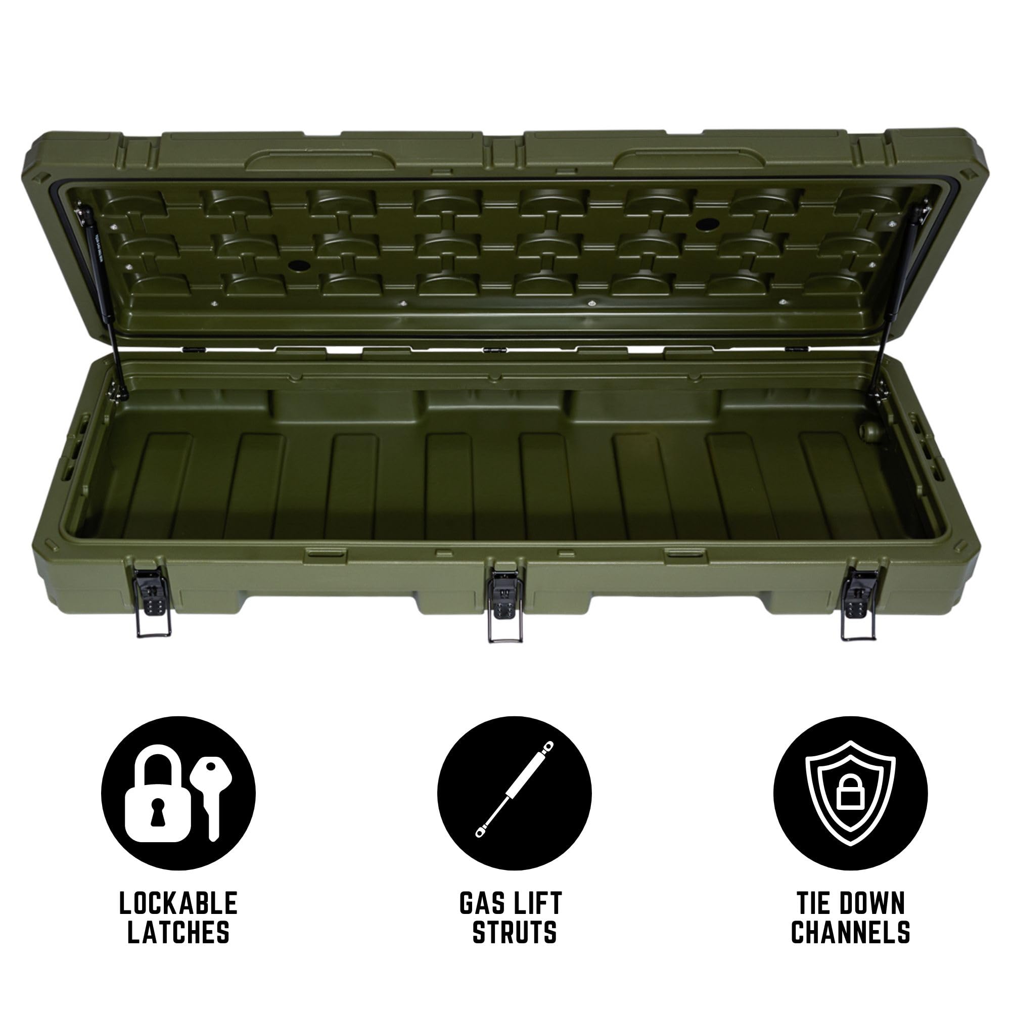 ROAM Rugged Cargo Box - Heavy Duty Waterproof Roof Top Storage Case with Lock | Camping Gear Organizer & Truck Bed Storage Bin | Perfect for Off-Road Travel, Overlanding Adventures & Outdoor Equipment Storage