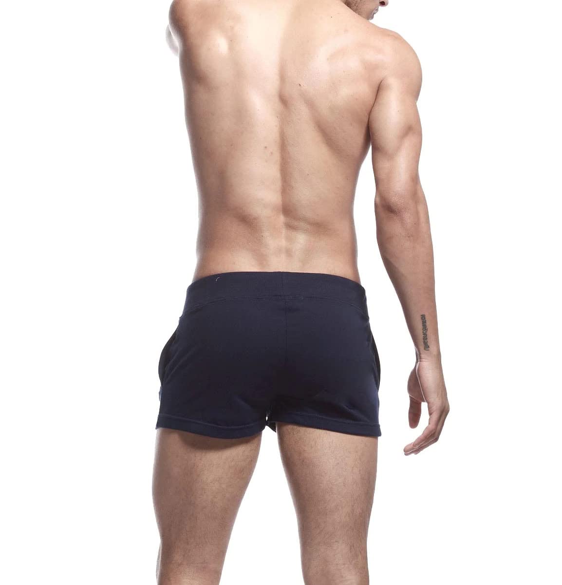 Hotfits Men's Black Cotton Gym Shorts - Breathable Workout Shorts for Running, Training & Basketball - Comfortable Athletic Shorts for Men