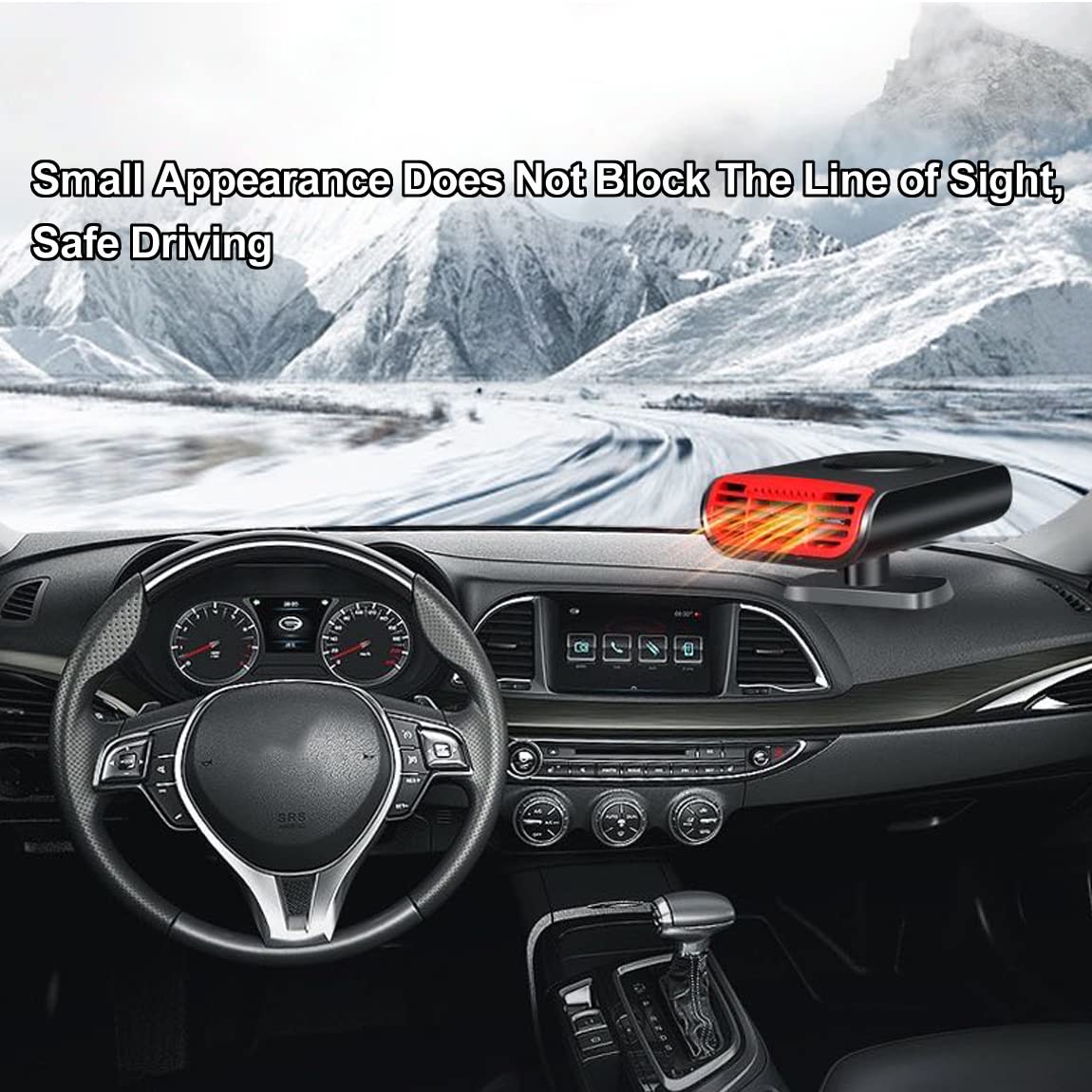 12V Portable Car Heater & Defroster - 3-in-1 Heating, Cooling Fan with 360° Rotation - Windshield Defogger & Aromatherapy Diffuser for Winter Driving, Camping, and Road Trips