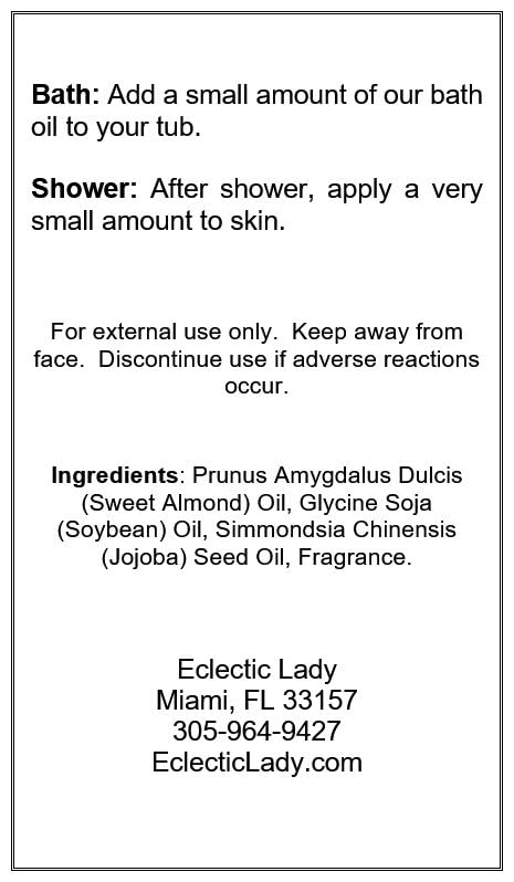 Eclectic Lady Melon Ball Scented Bath Oil - Relaxing & Moisturizing Body Oil for Dry & Sensitive Skin - 16oz Aromatherapy Shower Oil for Spa, Self-Care & Stress Relief